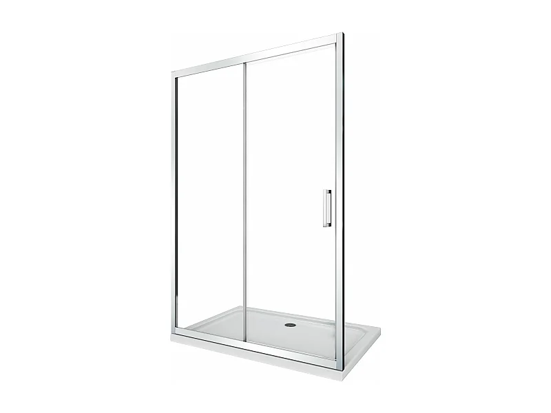 Porta doccia vetro 6 mm per installazione in nicchia Altezza 190 cm installazione reversibile cm 145-150