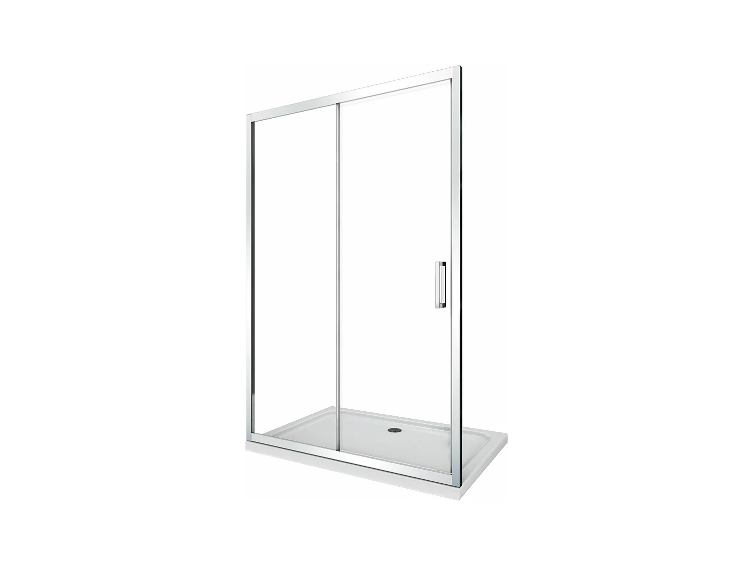 Porte de douche de 6 mm pour installation en niche H.190 avec overture coulissante – 115-120 cm