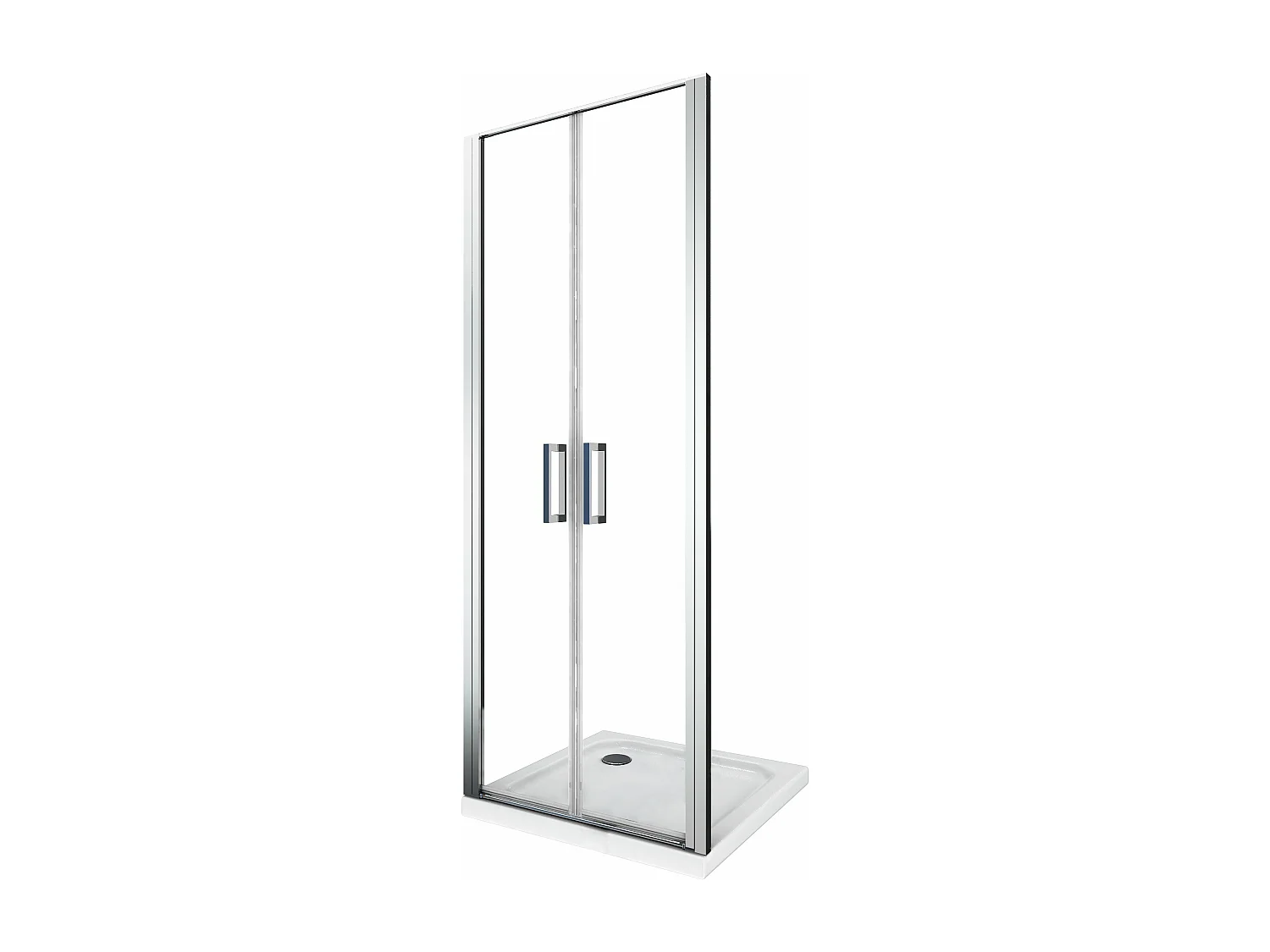 Porta doccia vetro 6 mm apertura battente saloon dentro e fuori Altezza 190 Regolabile 67-70