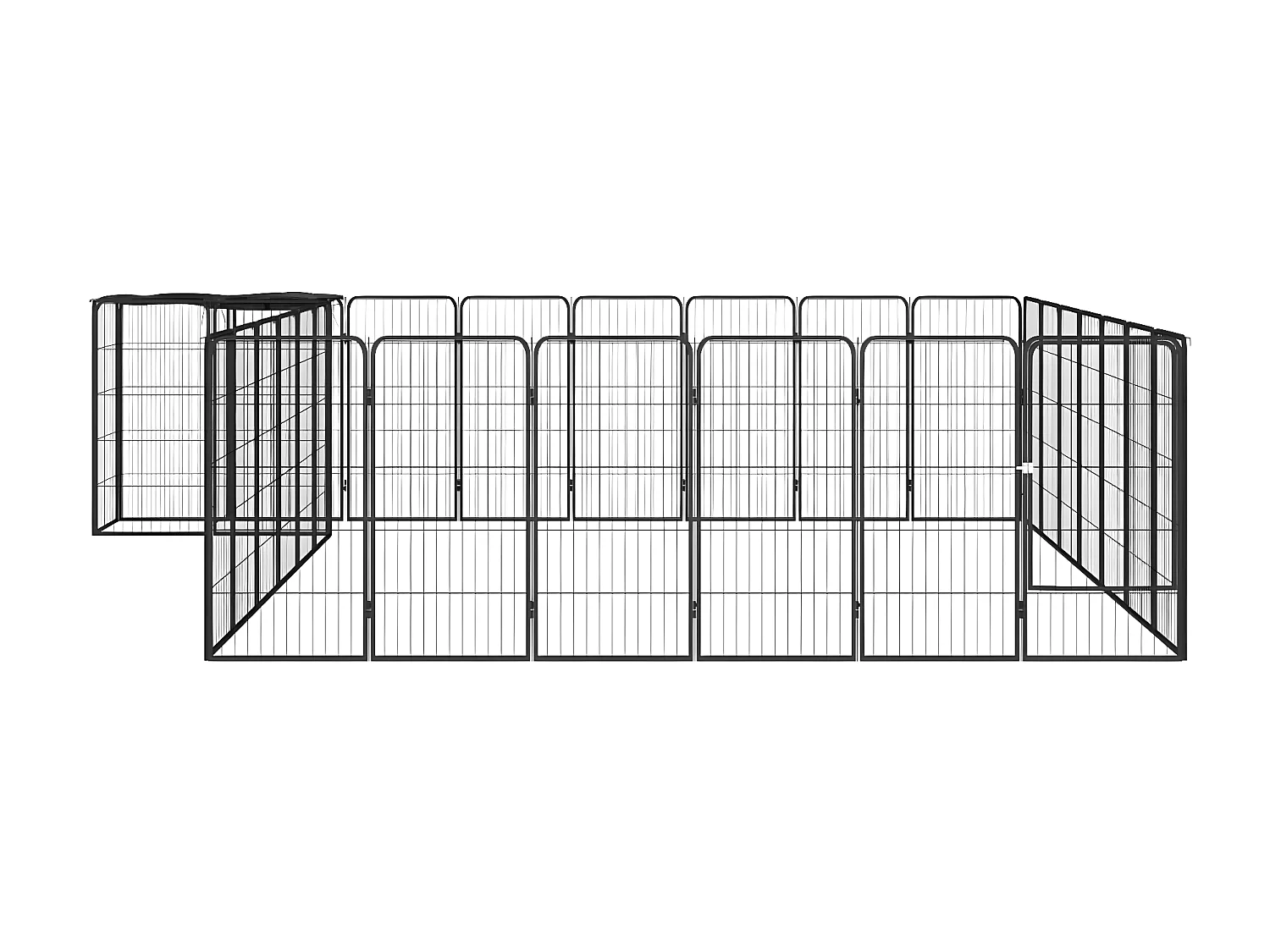 Parc pour chien 30panneaux Noir 50x100cm Acier enduit de poudre RG3Q68674