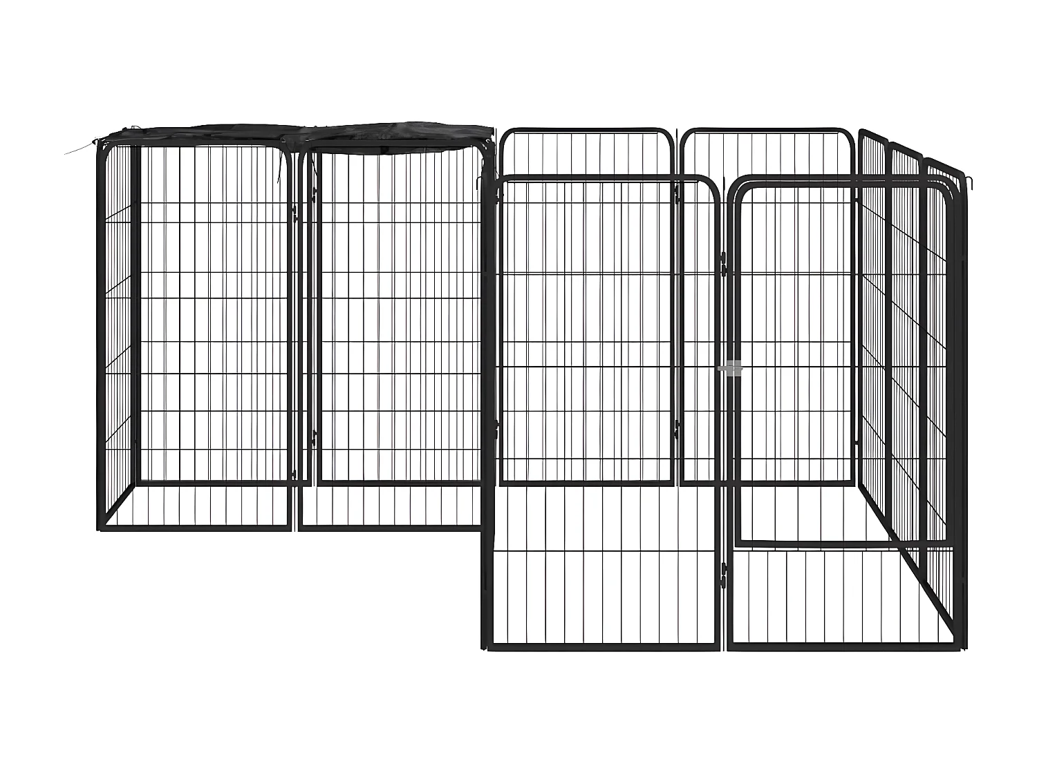 Parc pour chien 14panneaux Noir 50x100cm Acier enduit de poudre RG3Q31468
