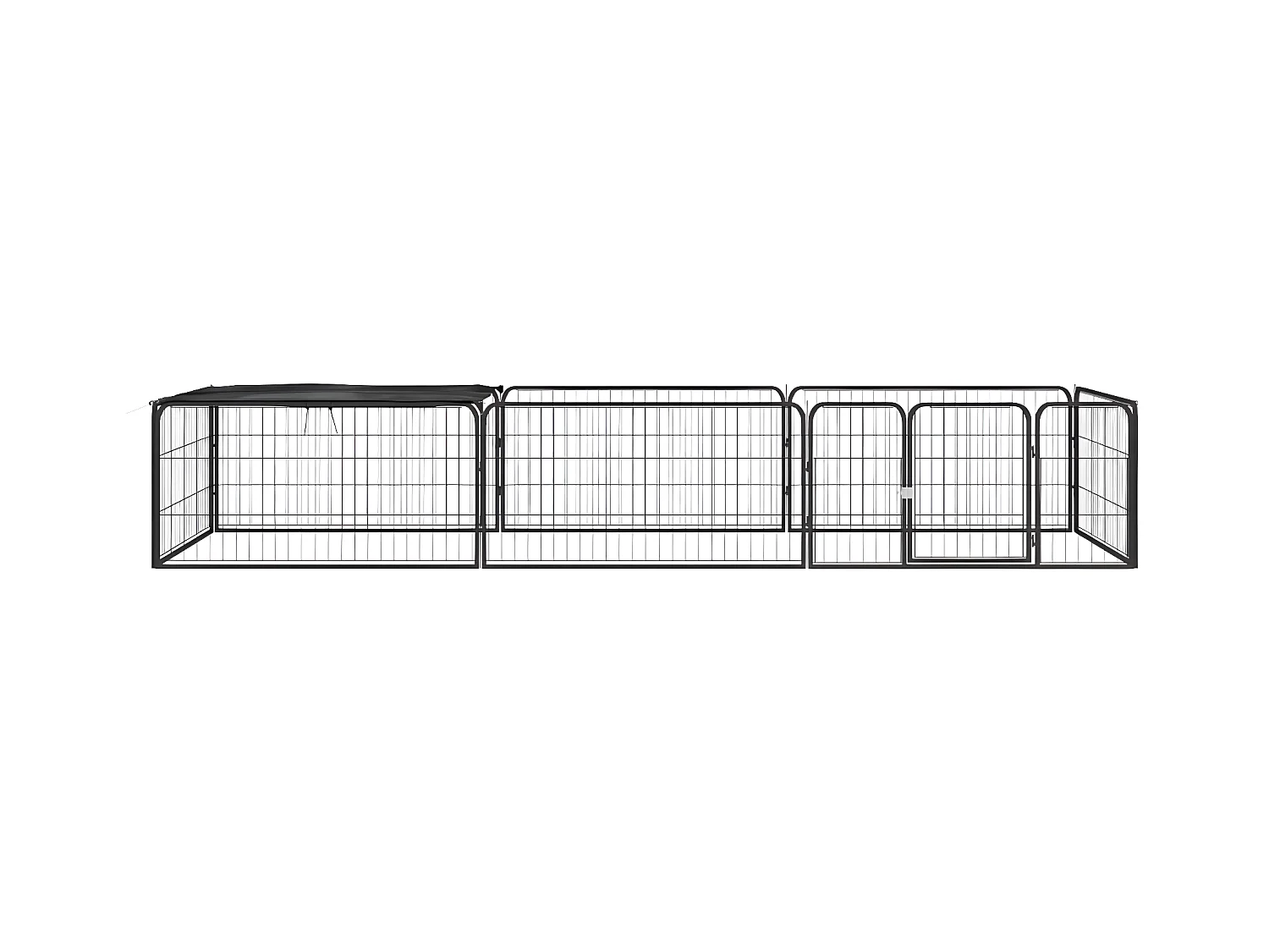 Parc pour chien 8 panneaux Noir 100x50cm Acier enduit de poudre RG3Q70397