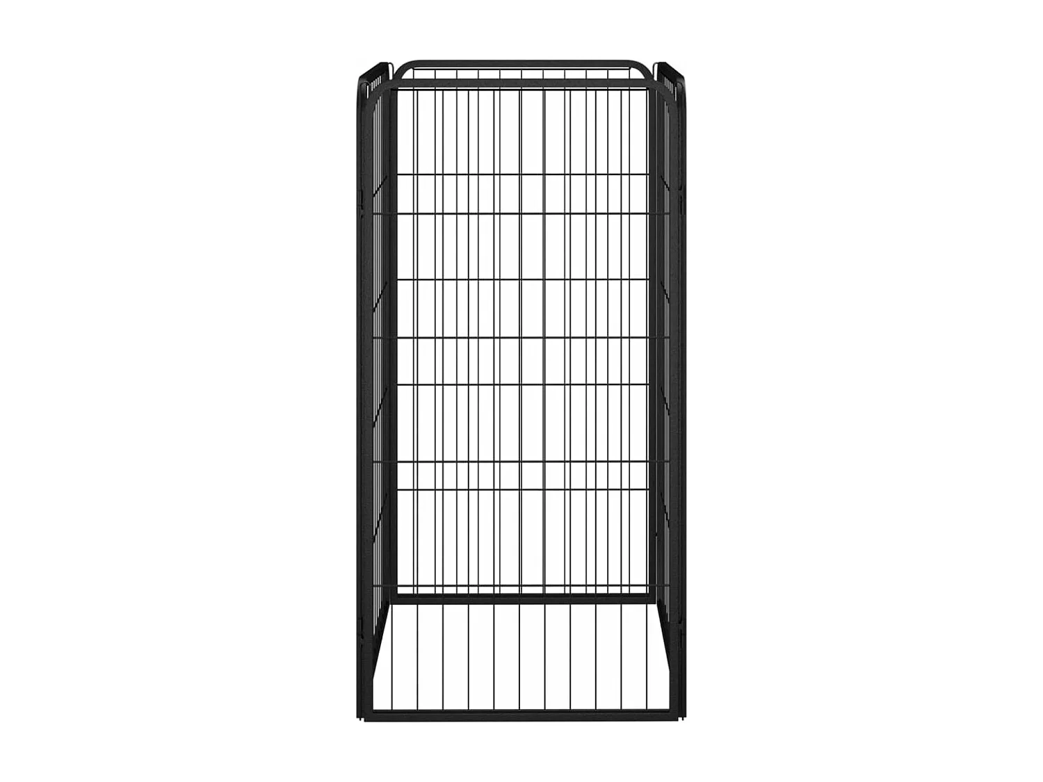 Parc pour chien 4 panneaux Noir 50x100cm Acier enduit de poudre RG3Q22314