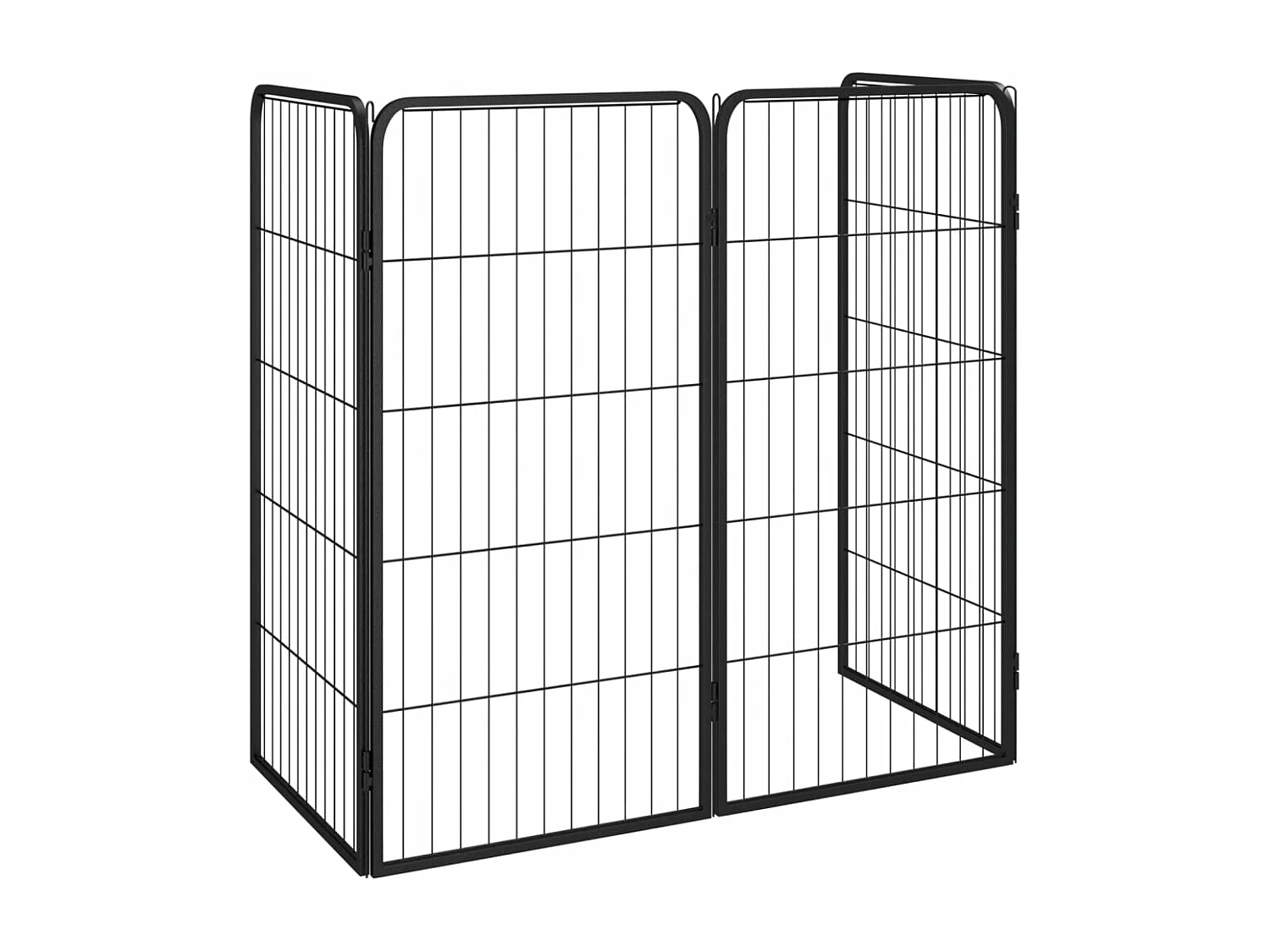 Parc pour chien 4 panneaux Noir 50x100cm Acier enduit de poudre RG3Q22314