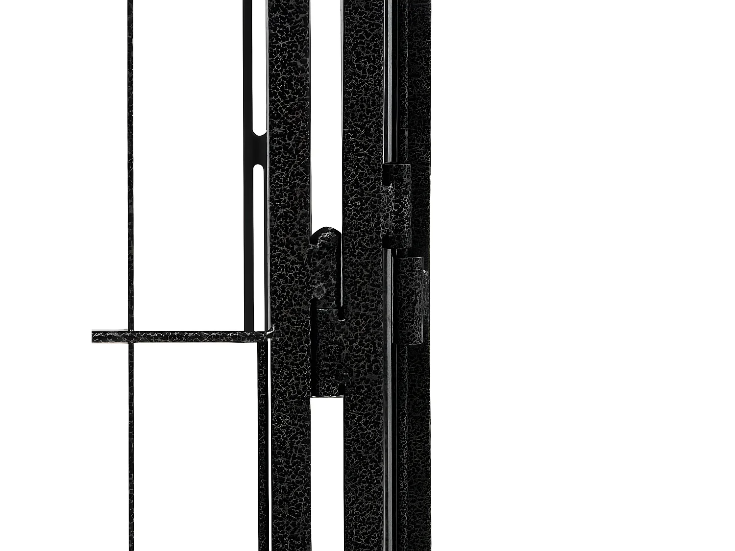 Canil com 4 painéis 50x100 cm aço revestido a pó preto PT296709