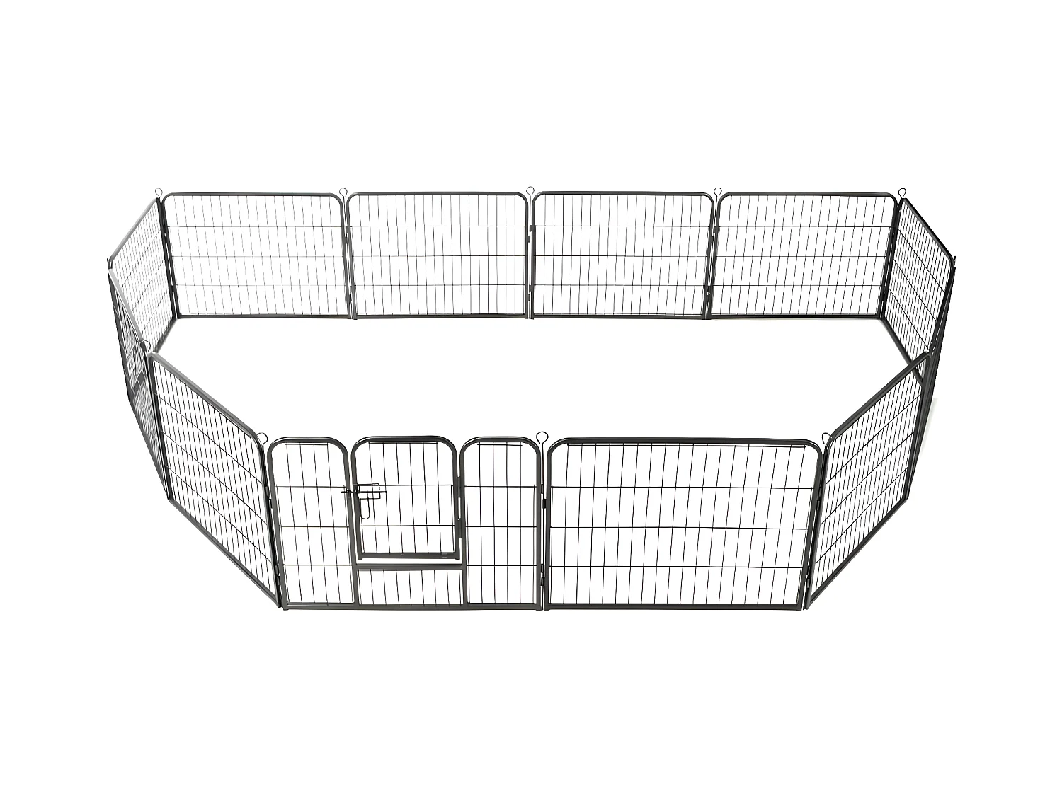 Parc pour chiens 12 panneaux Acier 80 x 60 cm Noir RG3Q29841