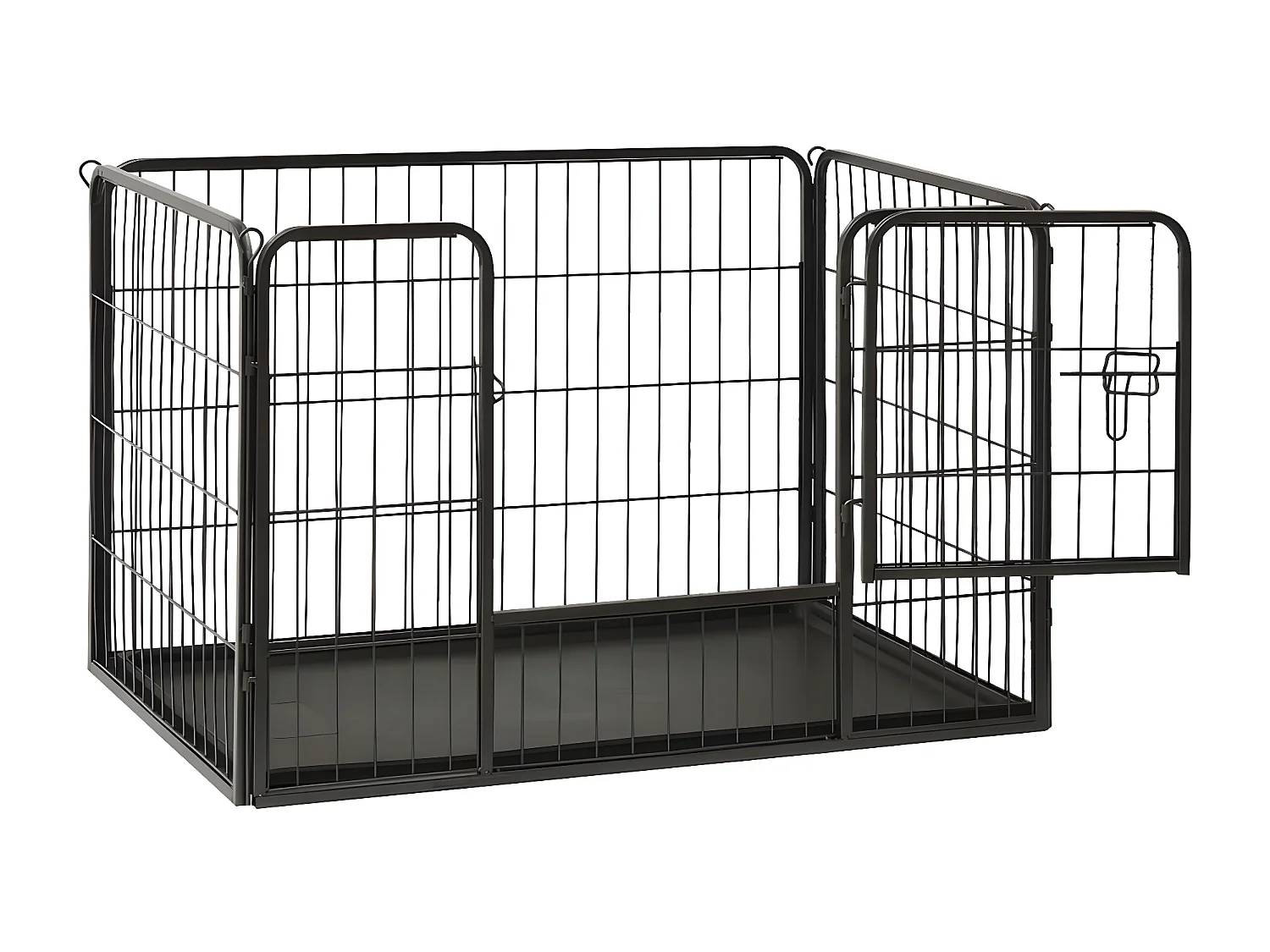 Parque para cãezinhos 91,5x59x61 cm aço PT468670