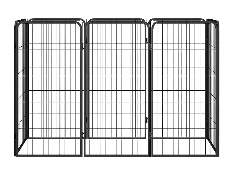 Parc pour chien 8 panneaux Noir 50x100cm Acier enduit de poudre RG3Q52707