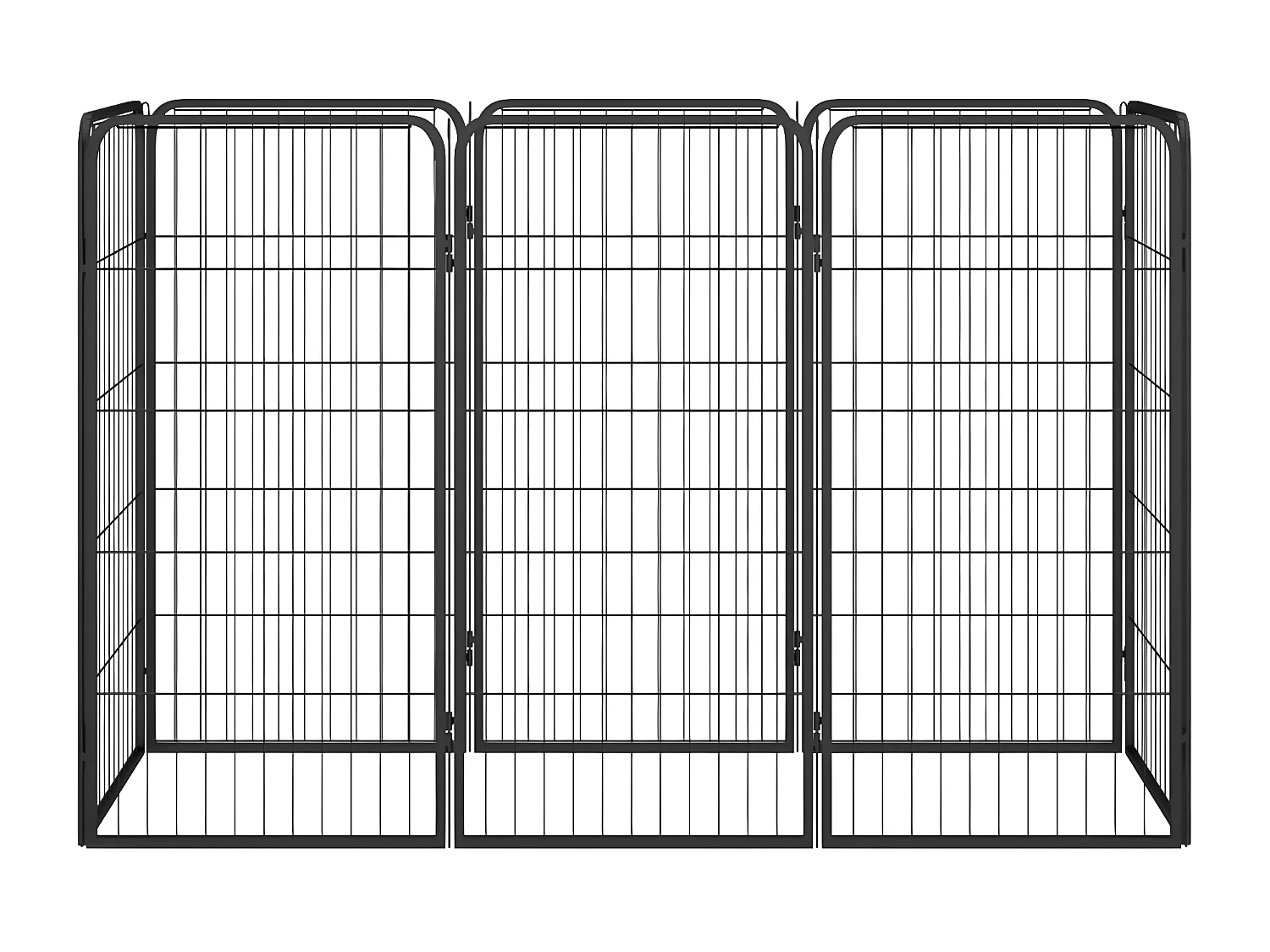 Parc pour chien 8 panneaux Noir 50x100cm Acier enduit de poudre RG3Q52707