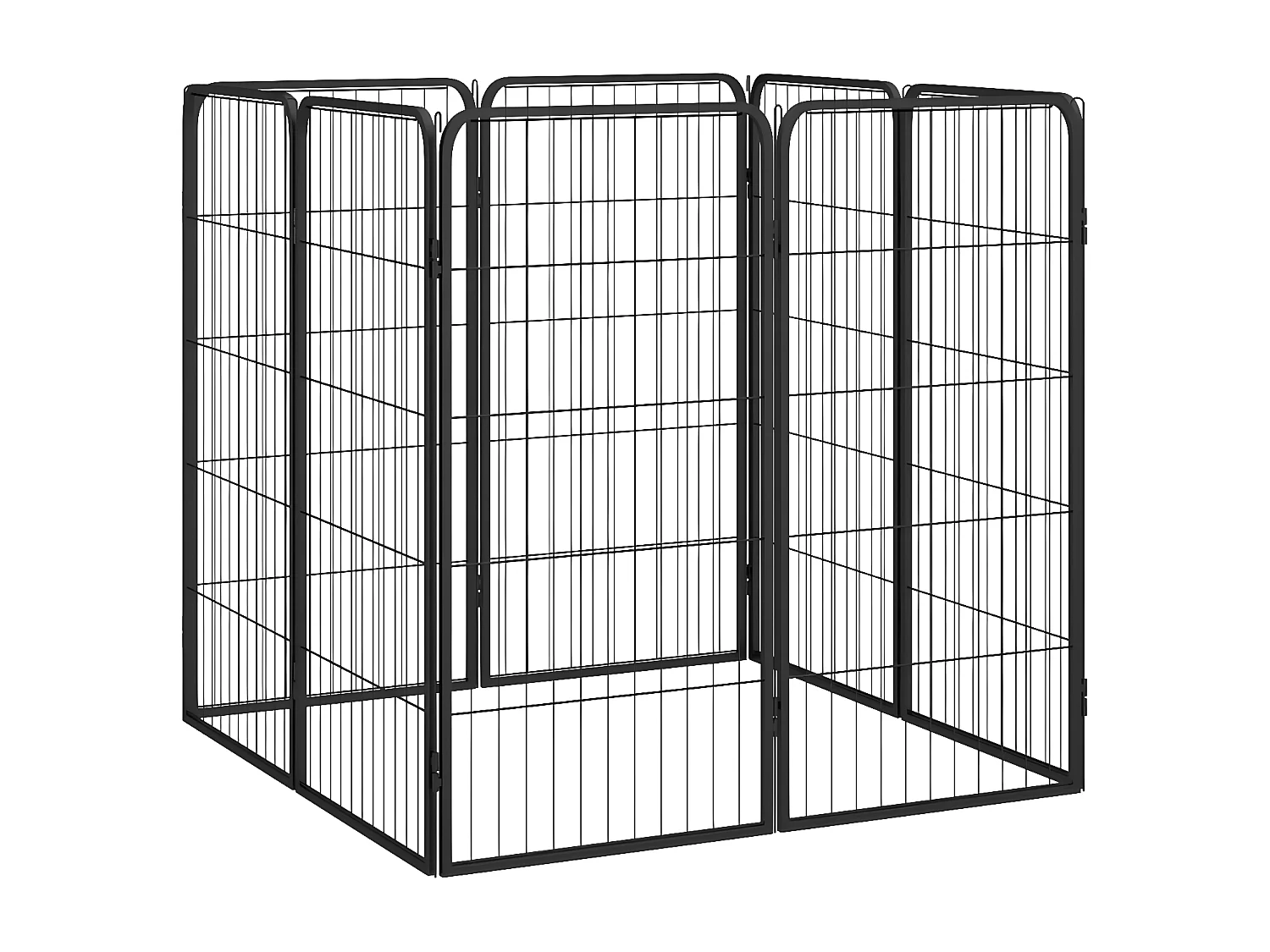 Parc pour chien 8 panneaux Noir 50x100cm Acier enduit de poudre RG3Q52707