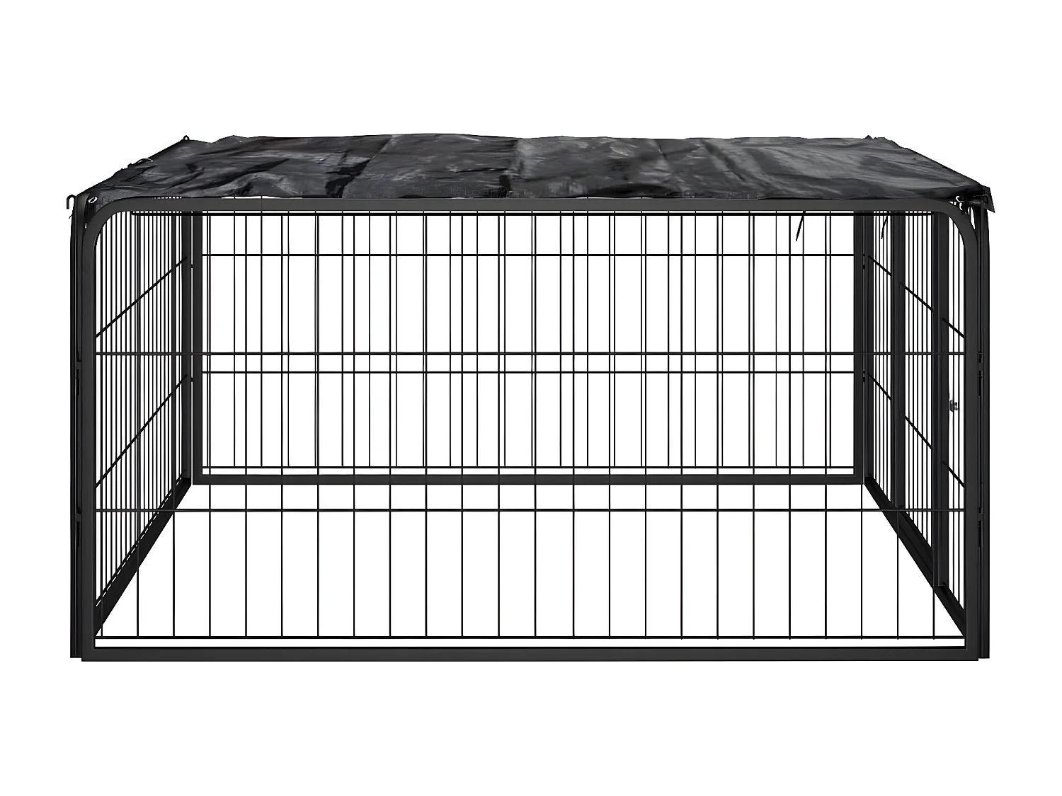 Corral para perros 4 paneles acero con recubrimiento en polvo ES896904