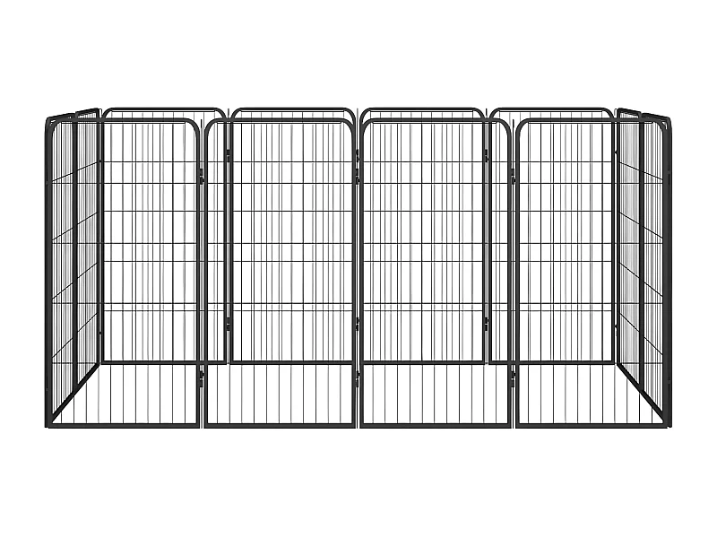 Parc pour chien 12panneaux Noir 50x100cm Acier enduit de poudre RG3Q60516