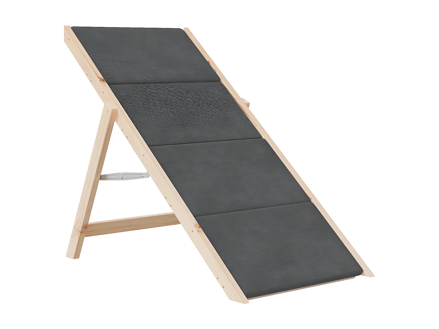 Escalier pour chiens gris 105x47 cm bois de sapin solide RG3Q40261