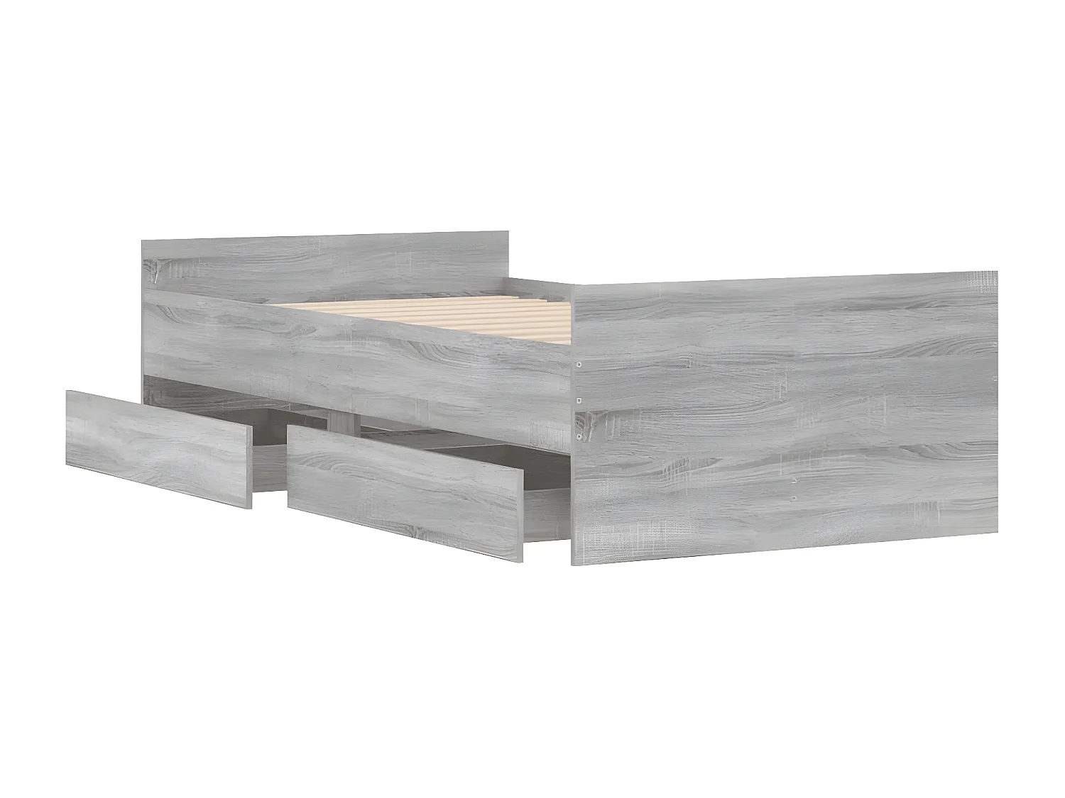 Escalier pour chiens gris 105x47 cm bois de sapin solide RG3Q40261