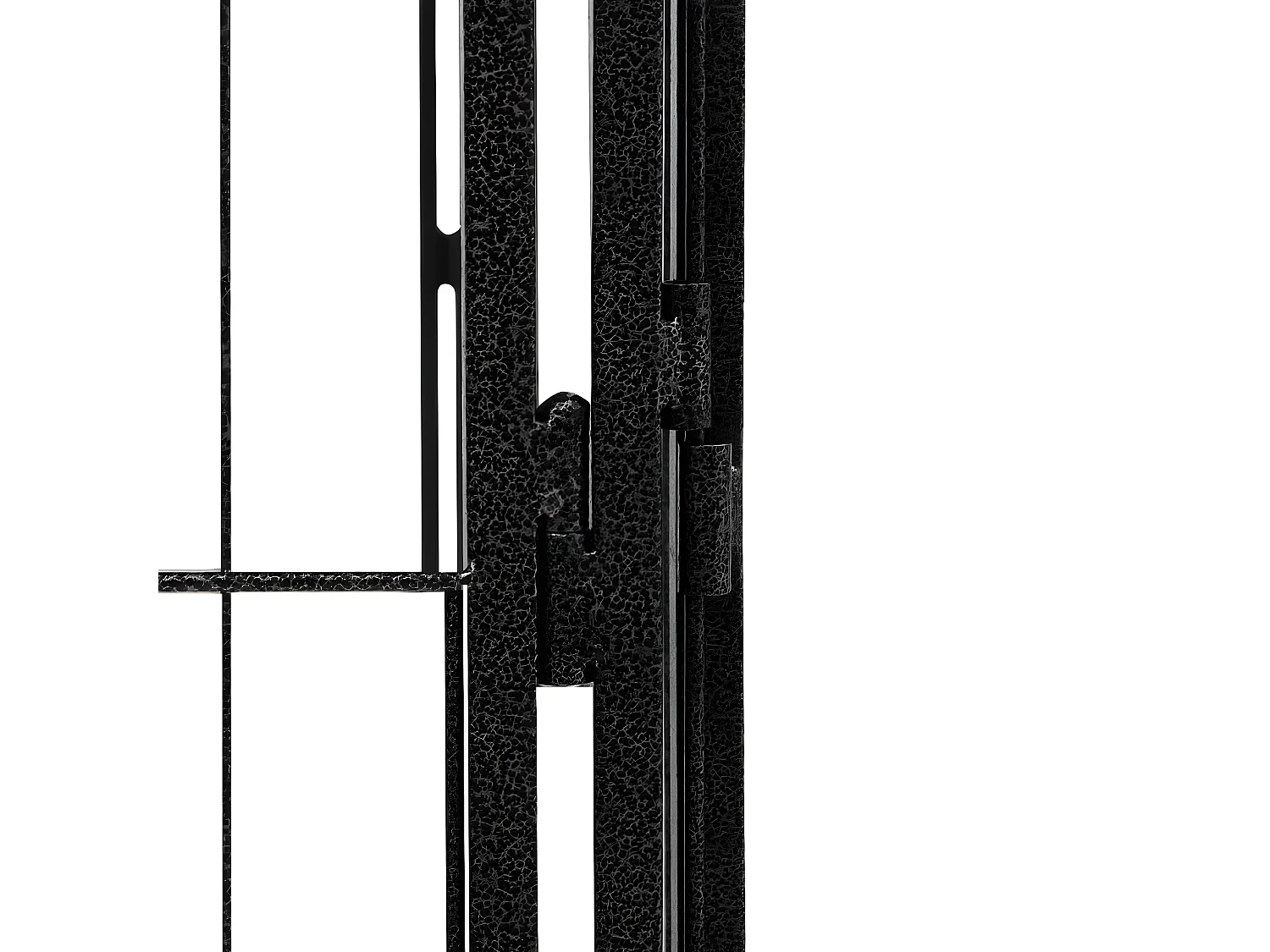 Canil com 4 painéis 100x50 cm aço revestido a pó preto PT596846