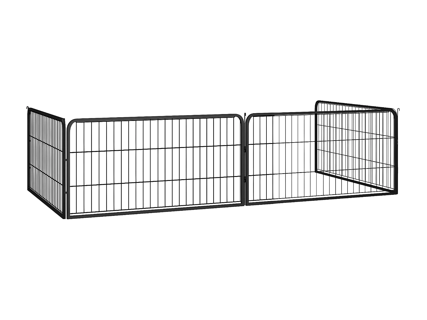 Parc pour chien 4 panneaux Noir 100x50cm Acier enduit de poudre RG3Q45593