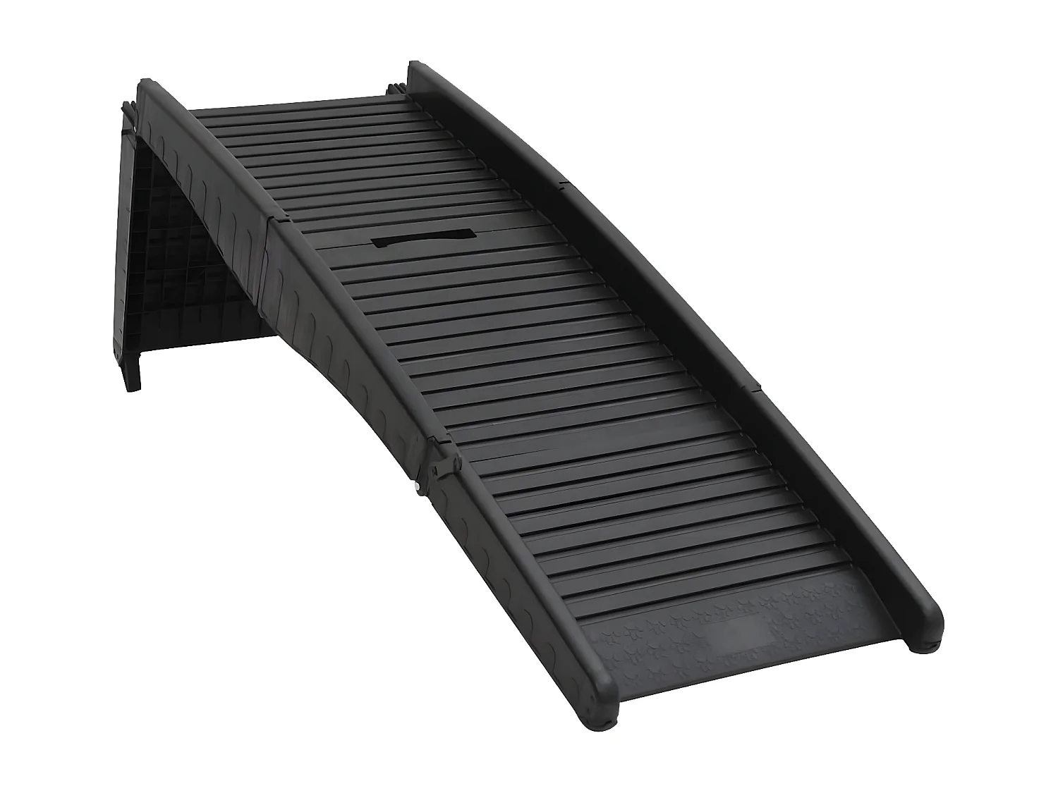 Rampa dobrável para cães 153x40x12,5 cm plástico preto PT689811