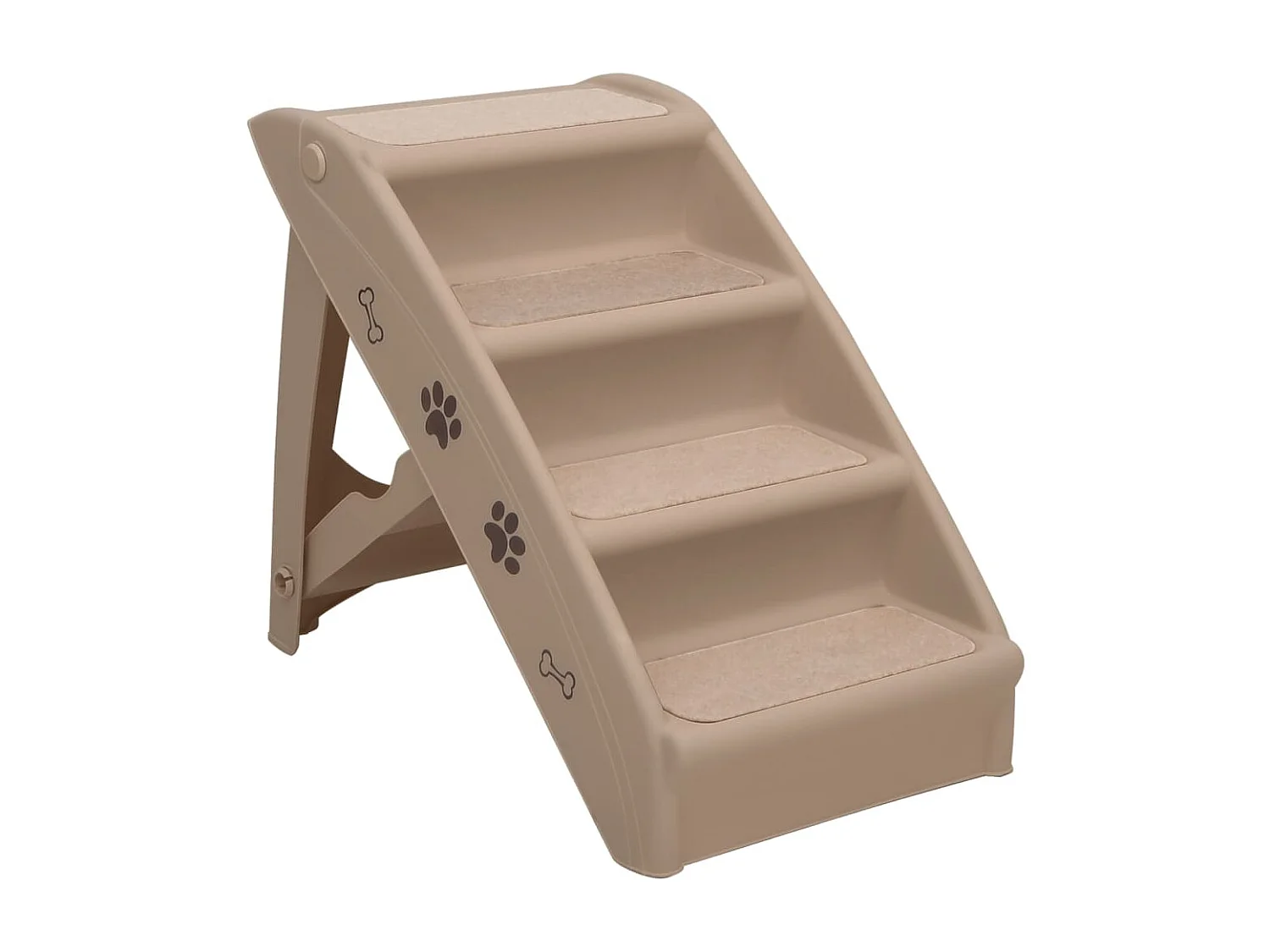 Escadas para cães dobráveis 62x40x49,5 cm castanho PT641905
