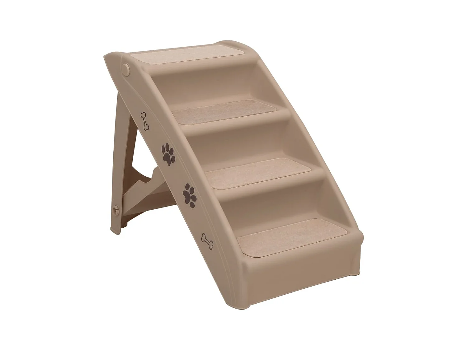 Escaliers pliables pour chiens Marron 62x40x49,5 cm RG3Q99738