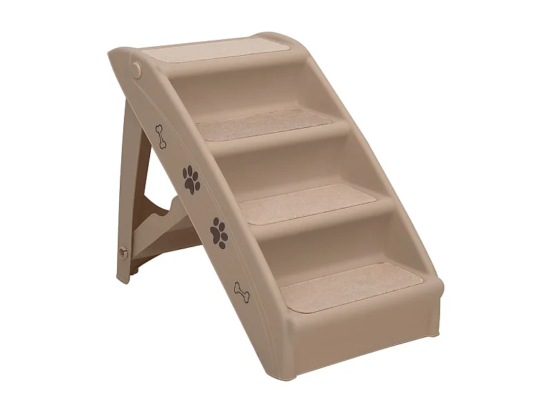 Escaliers pliables pour chiens Marron 62x40x49,5 cm RG3Q99738