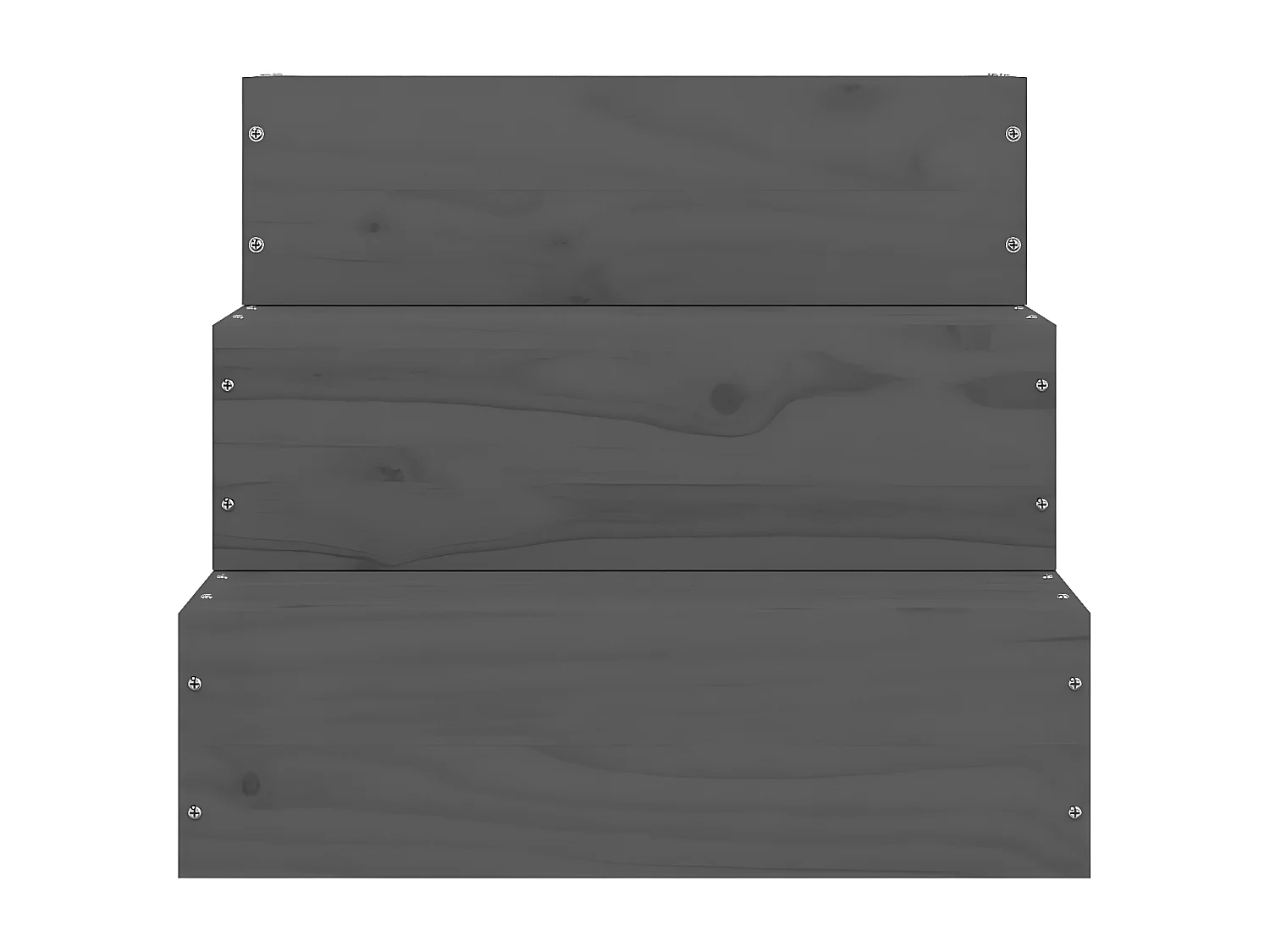 Escalier pour animaux de compagnie Gris 40x37,5x35 cm Bois pin RG3Q55846