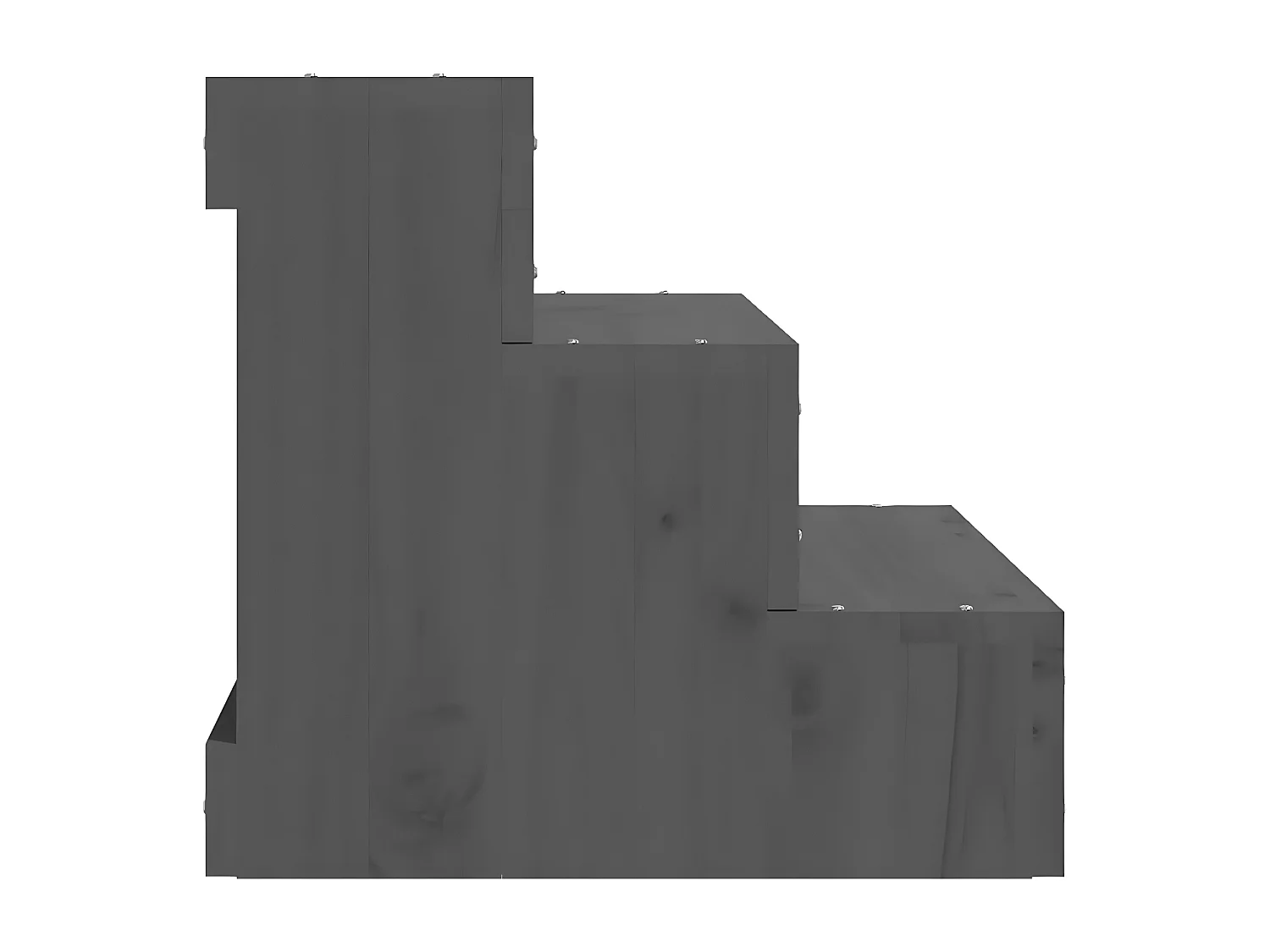 Escalier pour animaux de compagnie Gris 40x37,5x35 cm Bois pin RG3Q55846