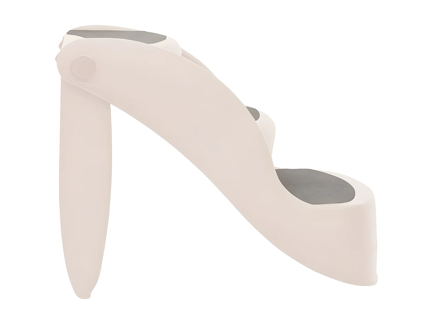 Escada dobrável 3 degraus para cães 50x38x38 cm plástico creme PT693148