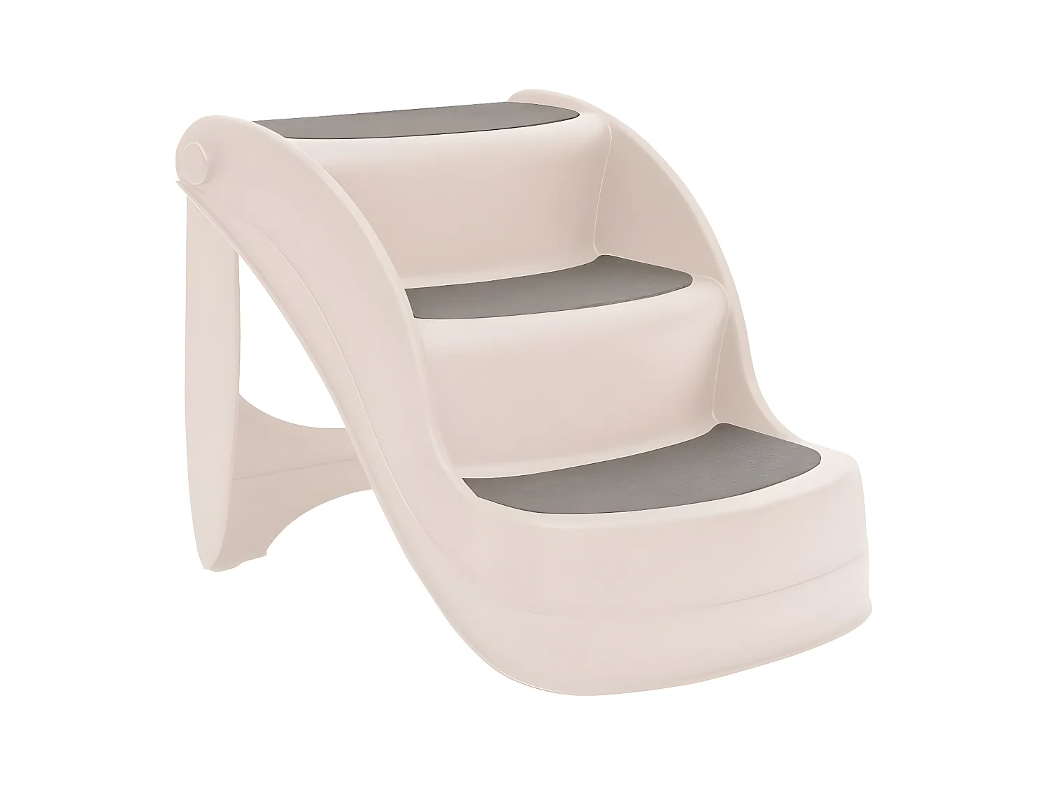 Escalier pliable 3 marches pour chien Crème 50x38x38 cm RG3Q19518