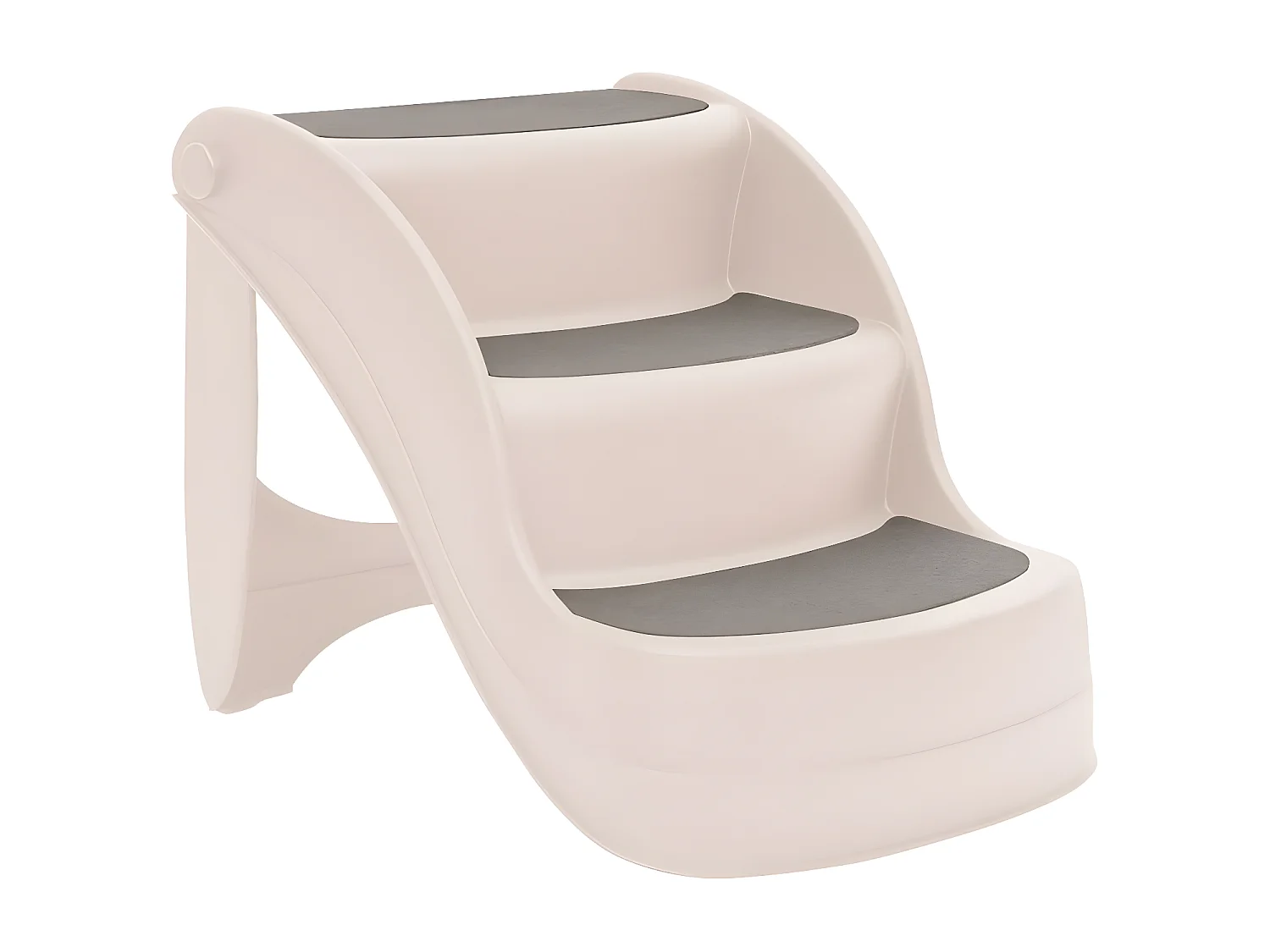 Escalier pliable 3 marches pour chien Crème 50x38x38 cm RG3Q19518