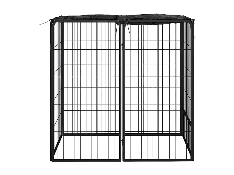 Corral para perros 6 paneles acero con recubrimiento en polvo ES392189