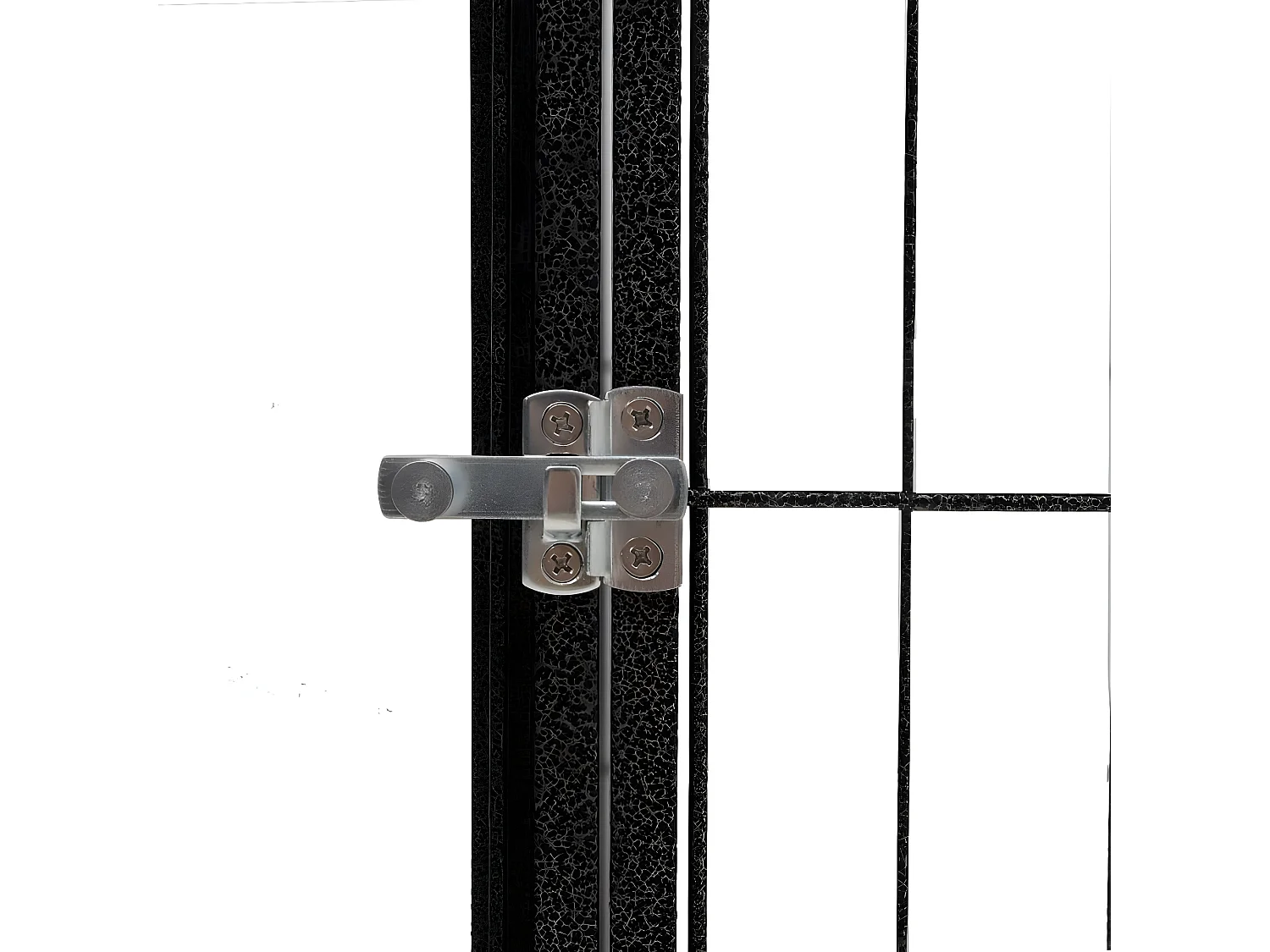 Canil com 6 painéis 50x100 cm aço revestido a pó preto PT760414