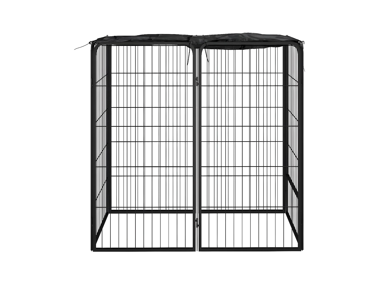 Parc pour chien 6 panneaux Noir 50x100cm Acier enduit de poudre RG3Q79731