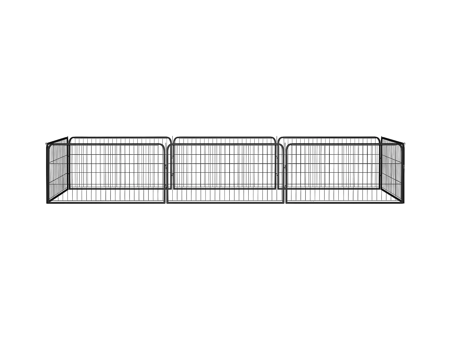 Parc pour chien 8 panneaux Noir 100x50cm Acier enduit de poudre RG3Q12530