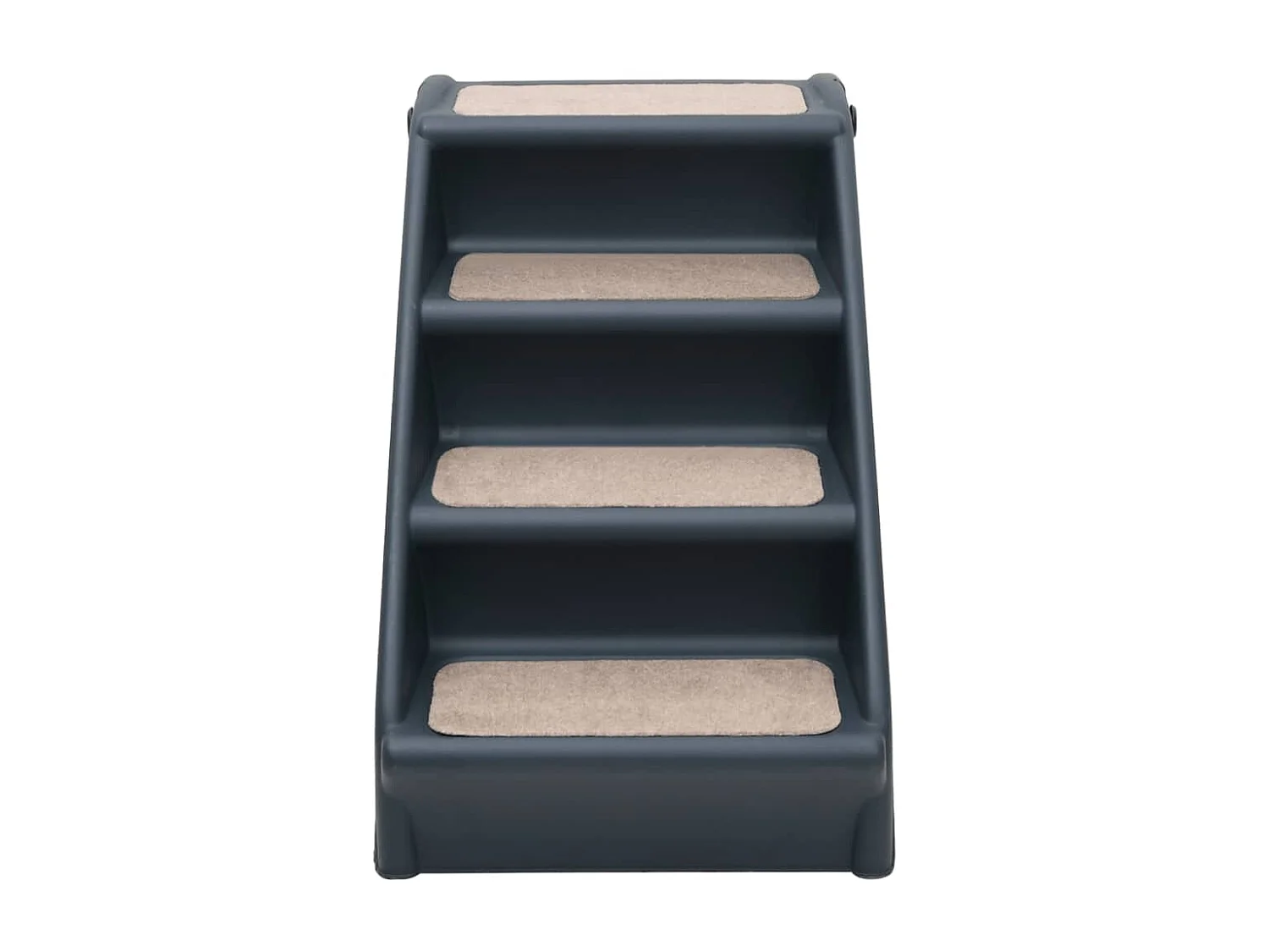 Escada para cães dobrável com 4 degraus cinzento-escuro PT657232