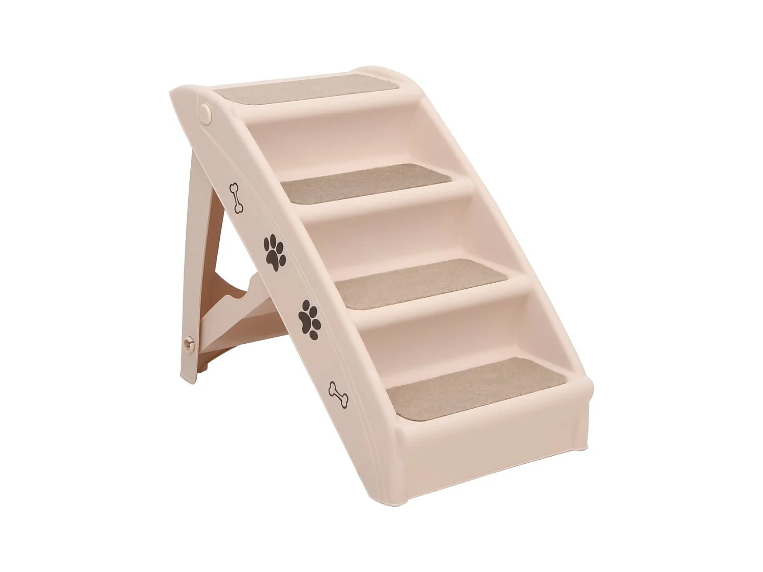 Escaliers pliables pour chiens Crème 62x40x49,5 cm RG3Q92801