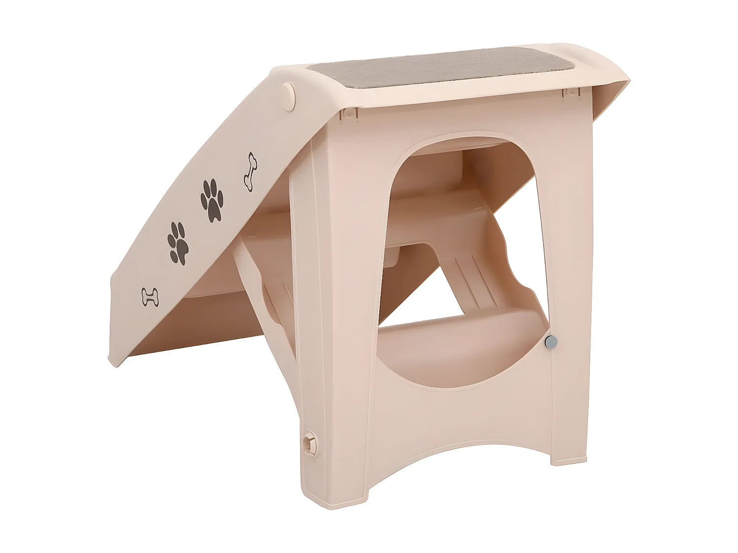 Escaliers pliables pour chiens Crème 62x40x49,5 cm RG3Q92801