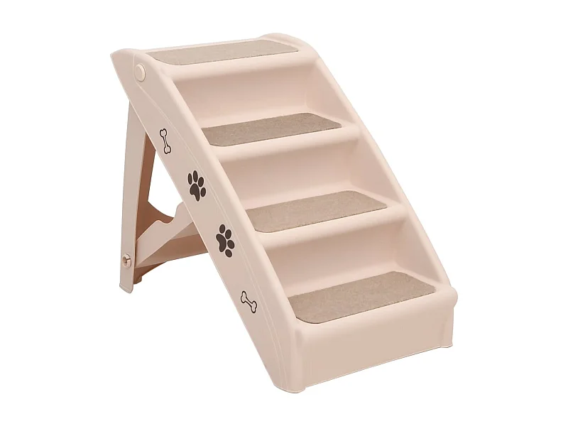 Escaliers pliables pour chiens Crème 62x40x49,5 cm RG3Q92801