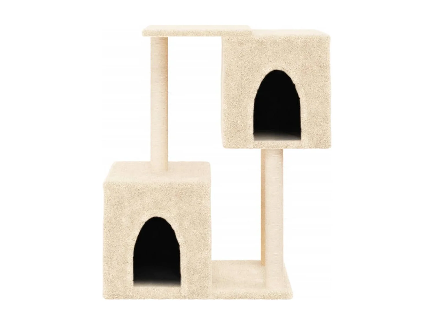 Rascador para gatos con postes de sisal color crema 86 cm ES956087