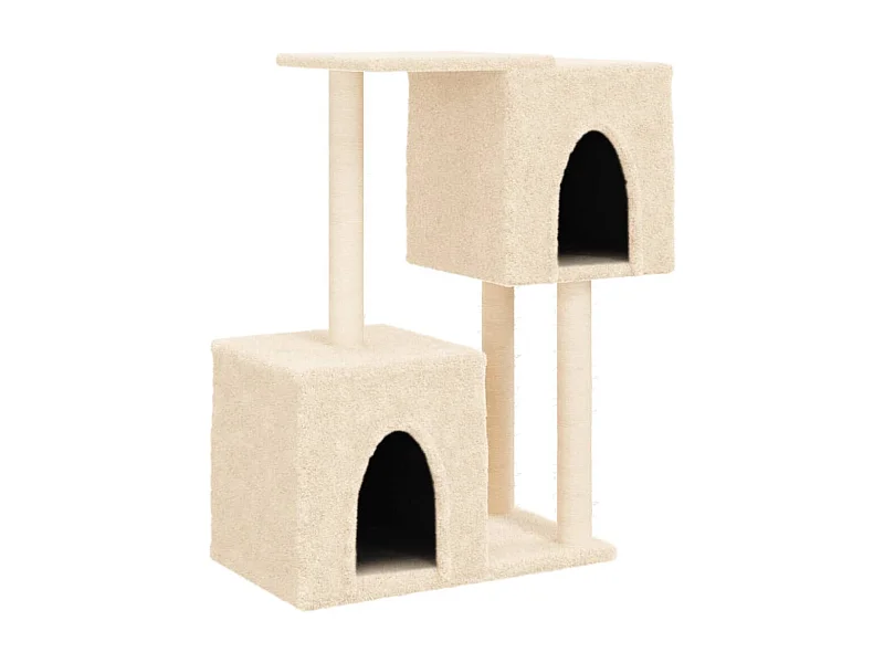 Arbre à chat avec griffoirs en sisal Crème 86 cm RG3Q70170