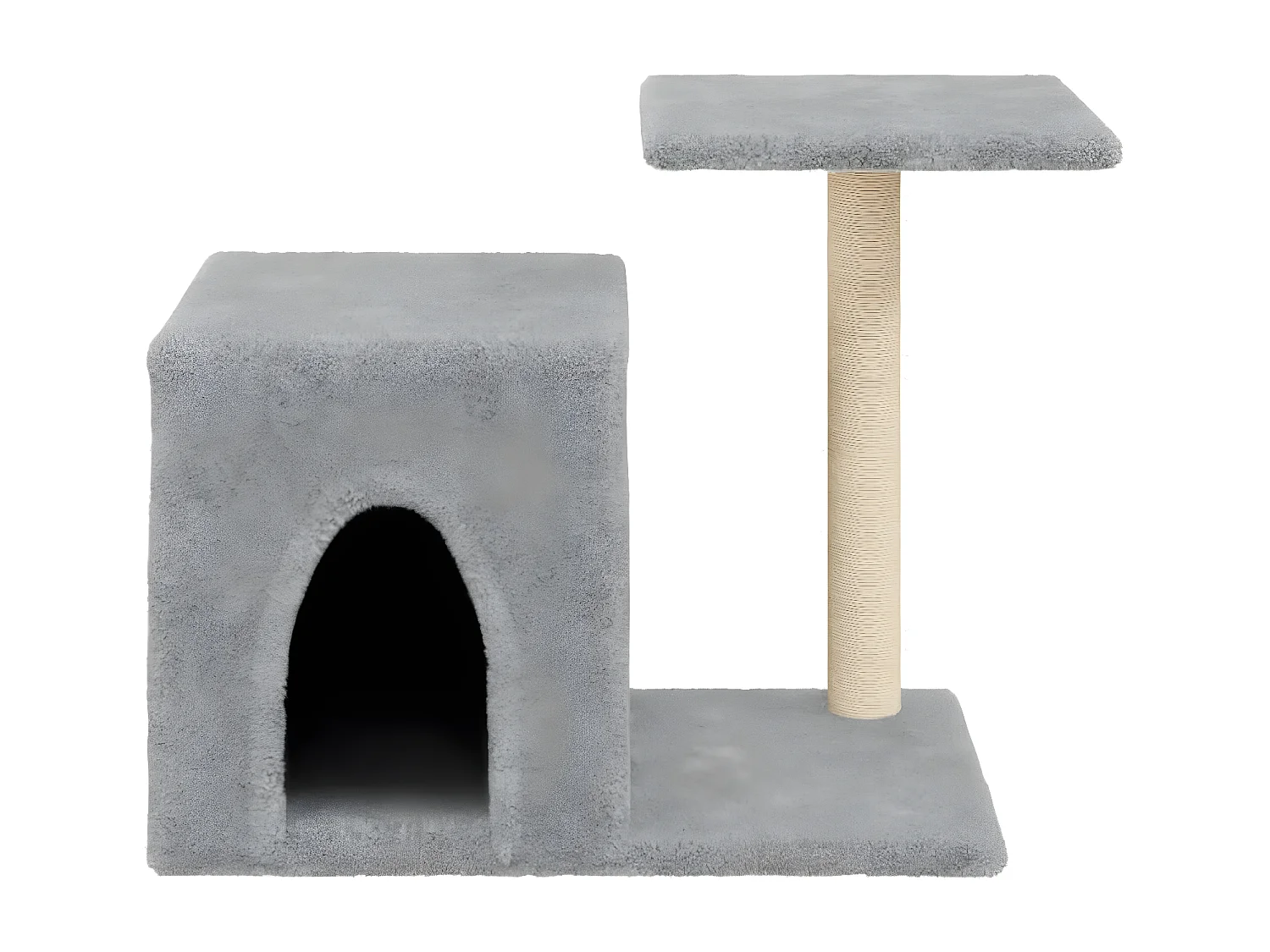 Rascador para gatos con postes de sisal gris claro 50,5 cm ES174083