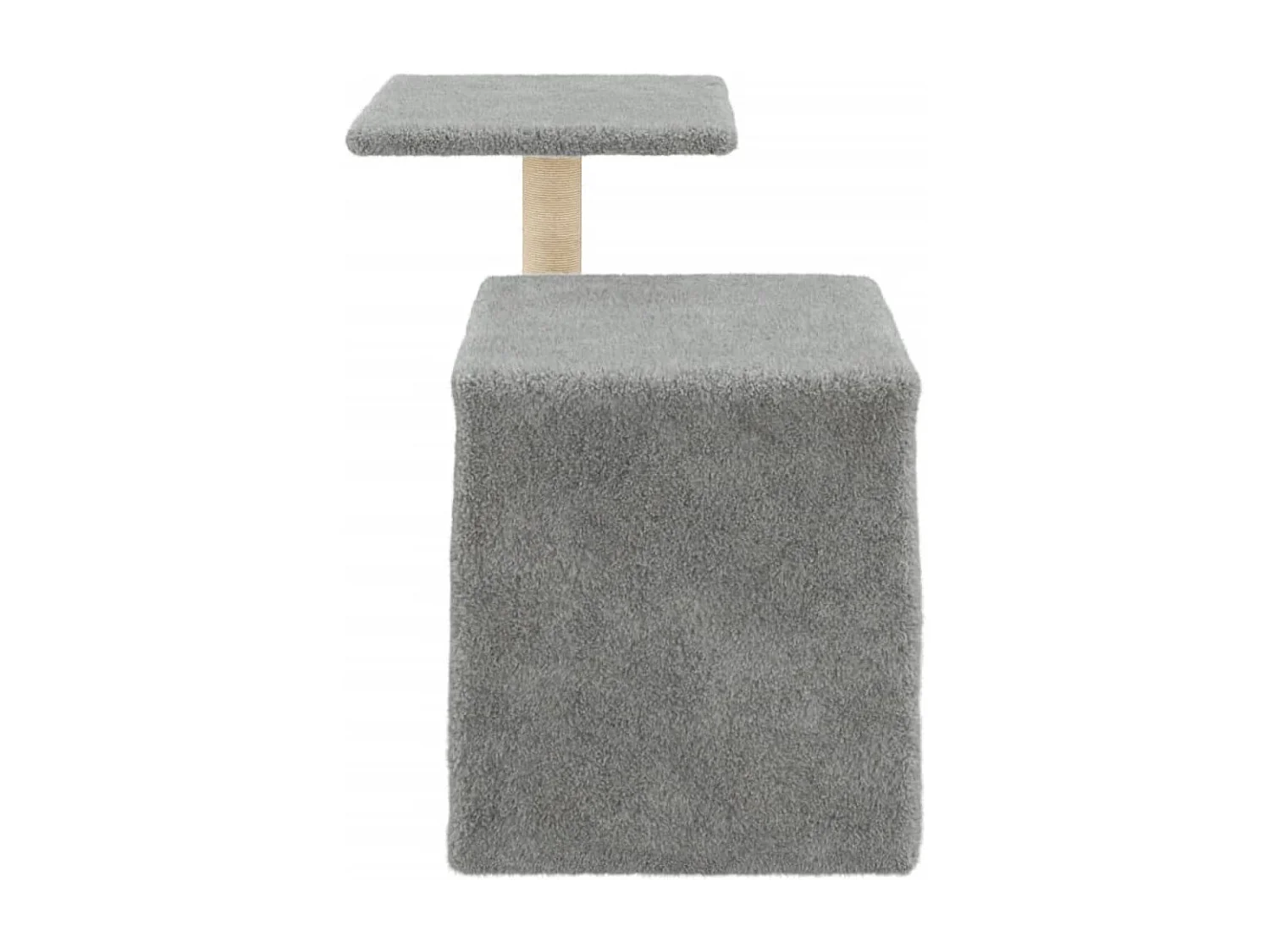 Rascador para gatos con postes de sisal gris claro 50,5 cm ES174083