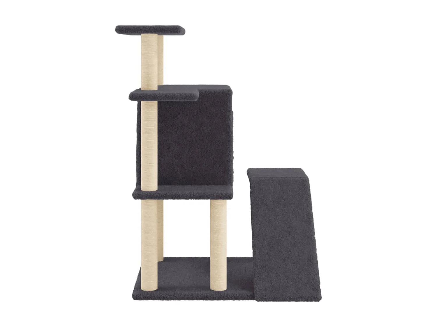 Arbre à chat avec griffoirs en sisal gris foncé 97 cm RG3Q32880