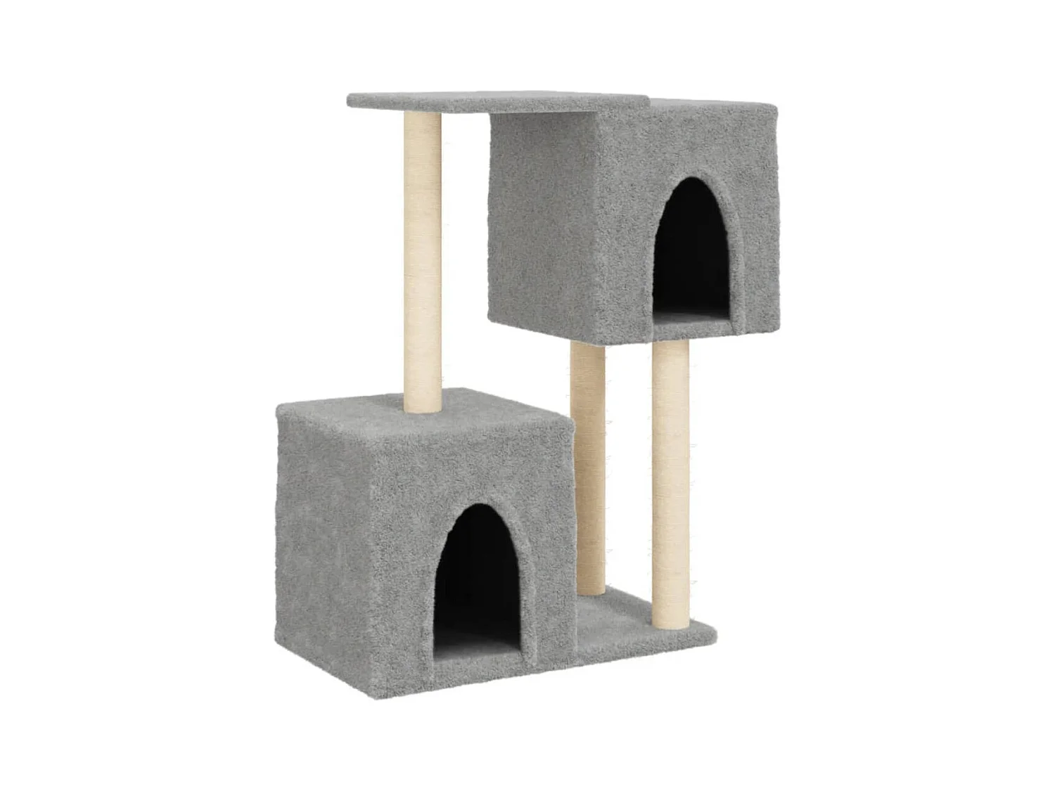 Arbre à chat avec griffoirs en sisal gris clair 86 cm RG3Q71702