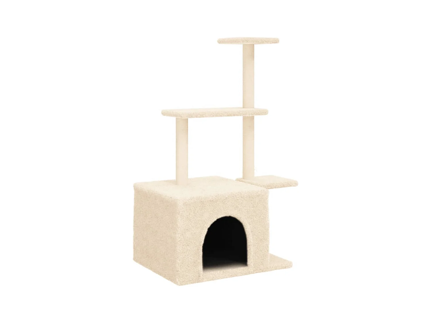 Arbre à chat avec griffoirs en sisal crème 110 cm RG3Q76484