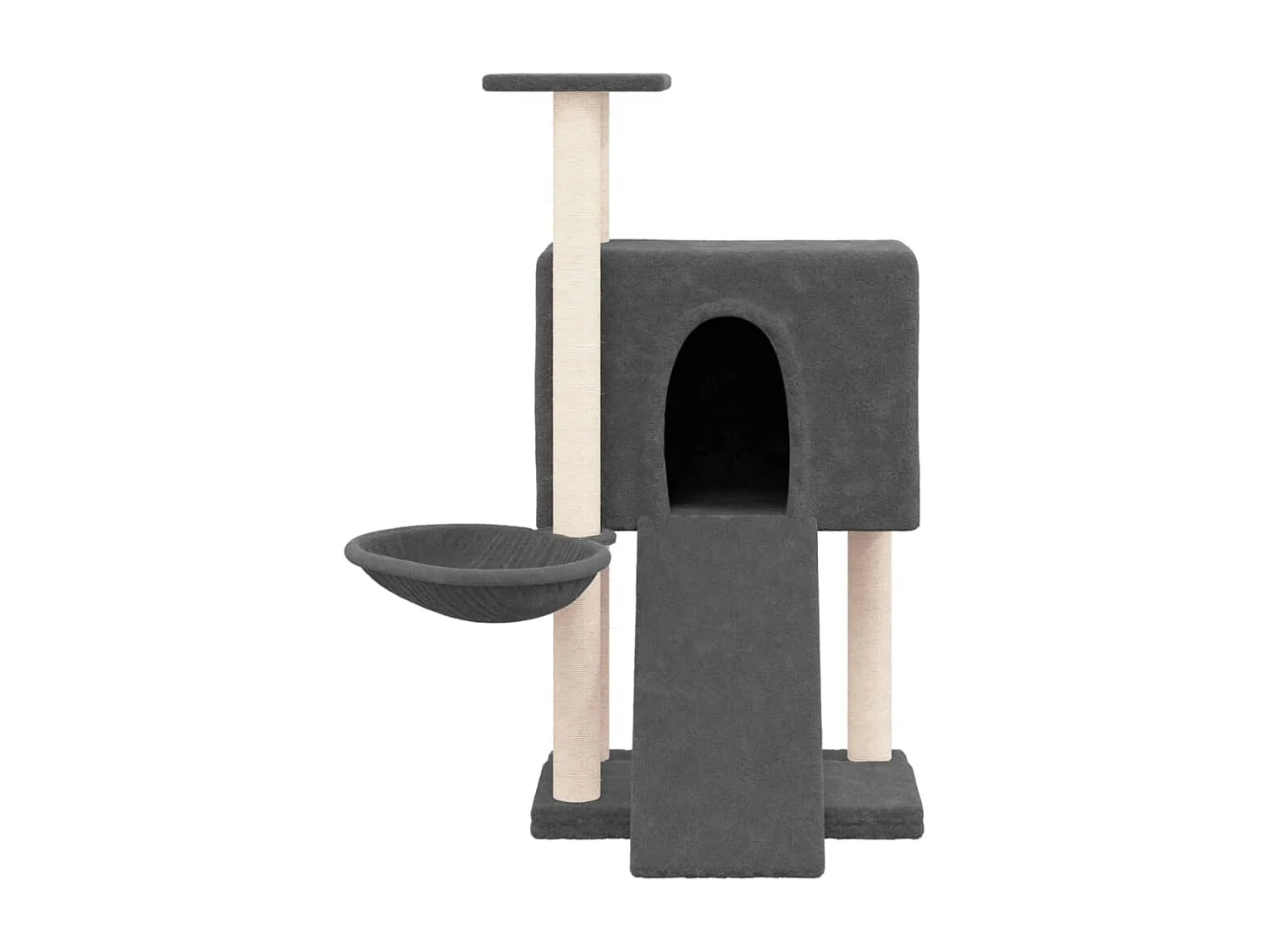 Arbre à chat avec griffoirs en sisal Gris foncé 96 cm RG3Q25392