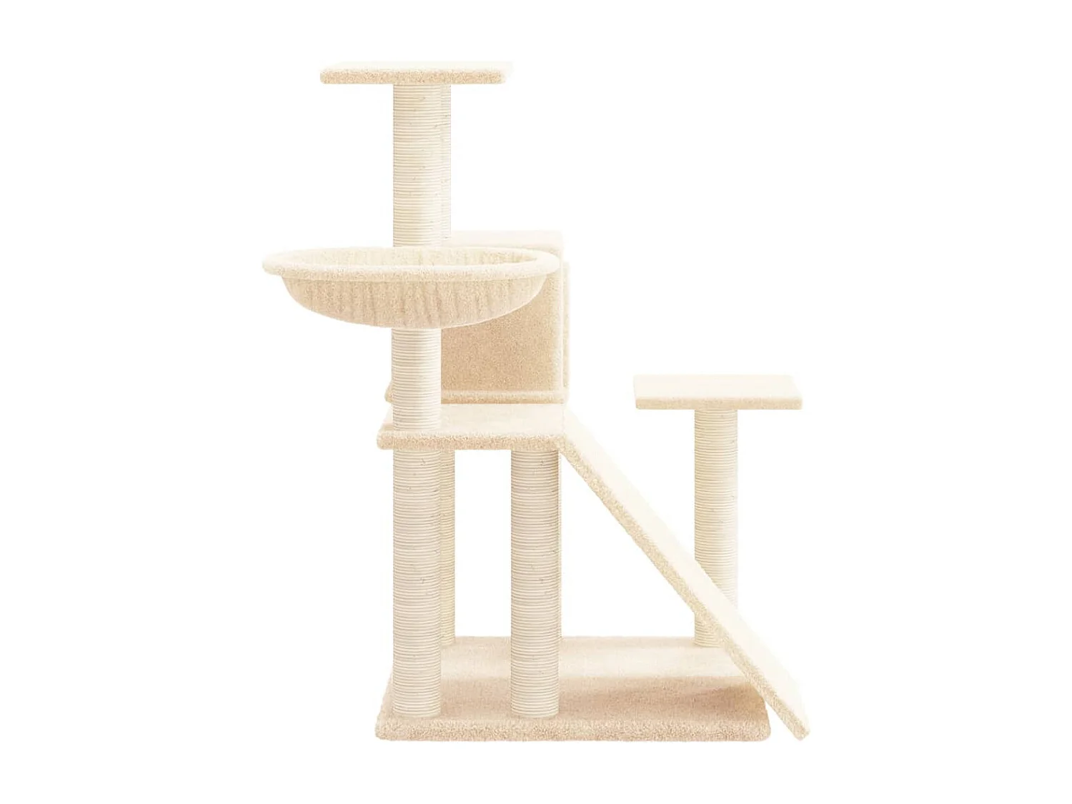 Arbre à chat avec griffoirs en sisal Crème 82 cm RG3Q11299