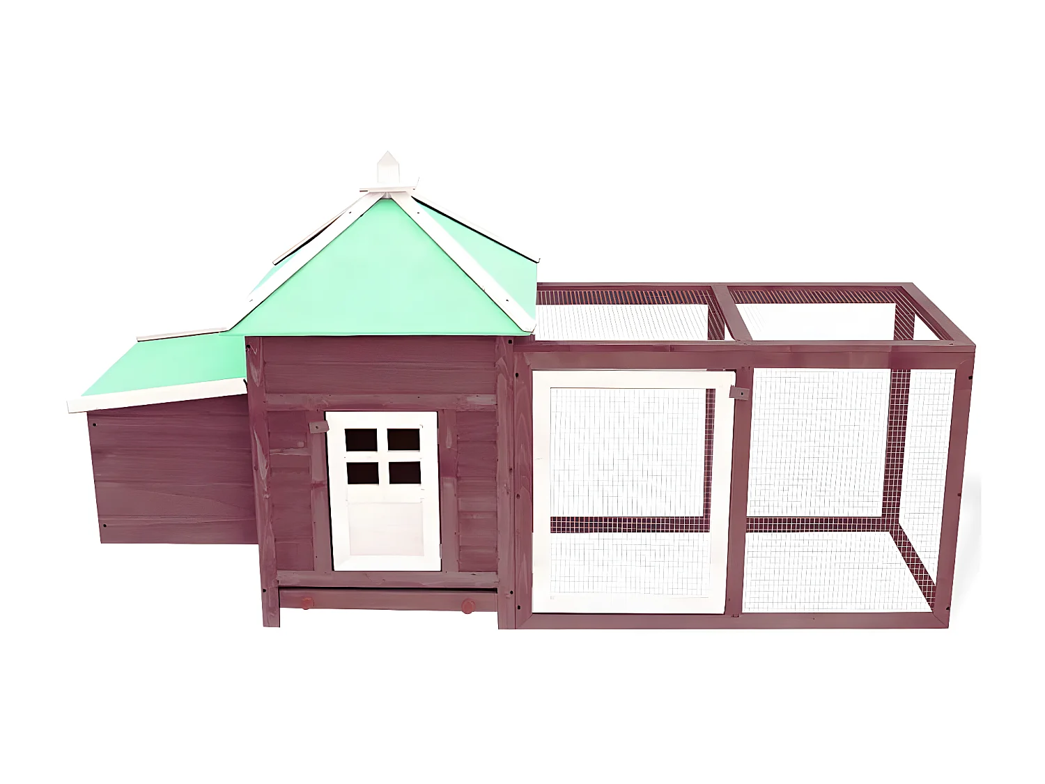 Poulailler avec nichoir Moka 190x72x102 cm Bois de sapin massif RG3Q15021