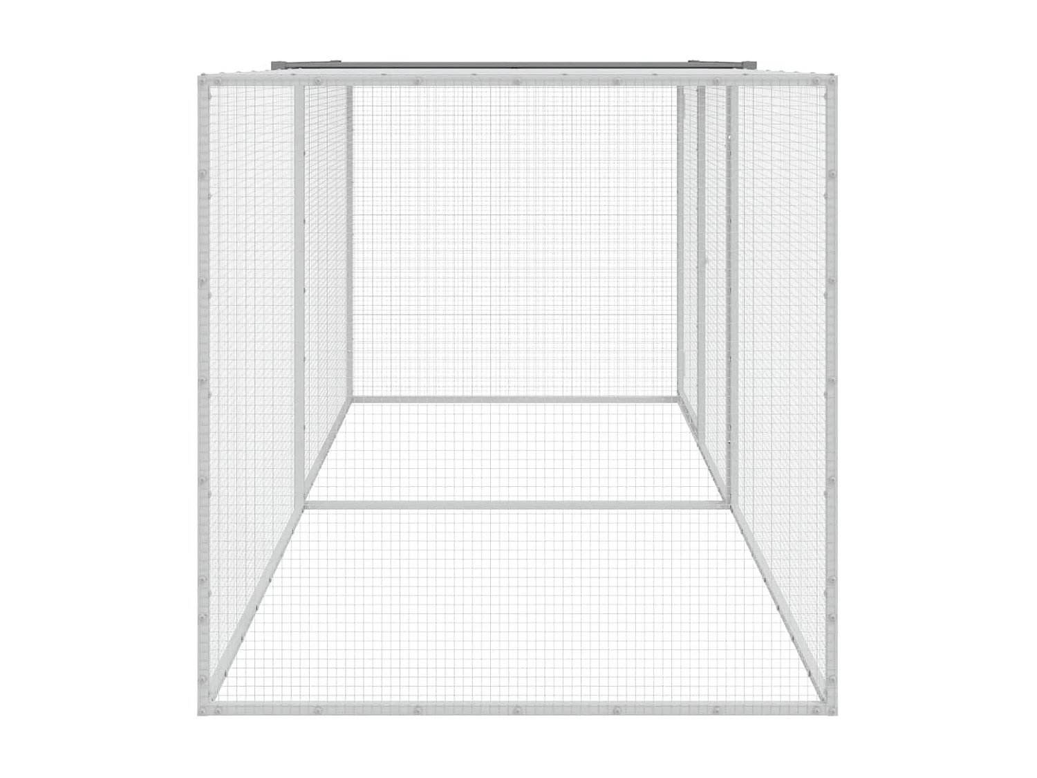 Poulailler avec toit gris clair 203x98x90 cm acier galvanisé RG3Q79372