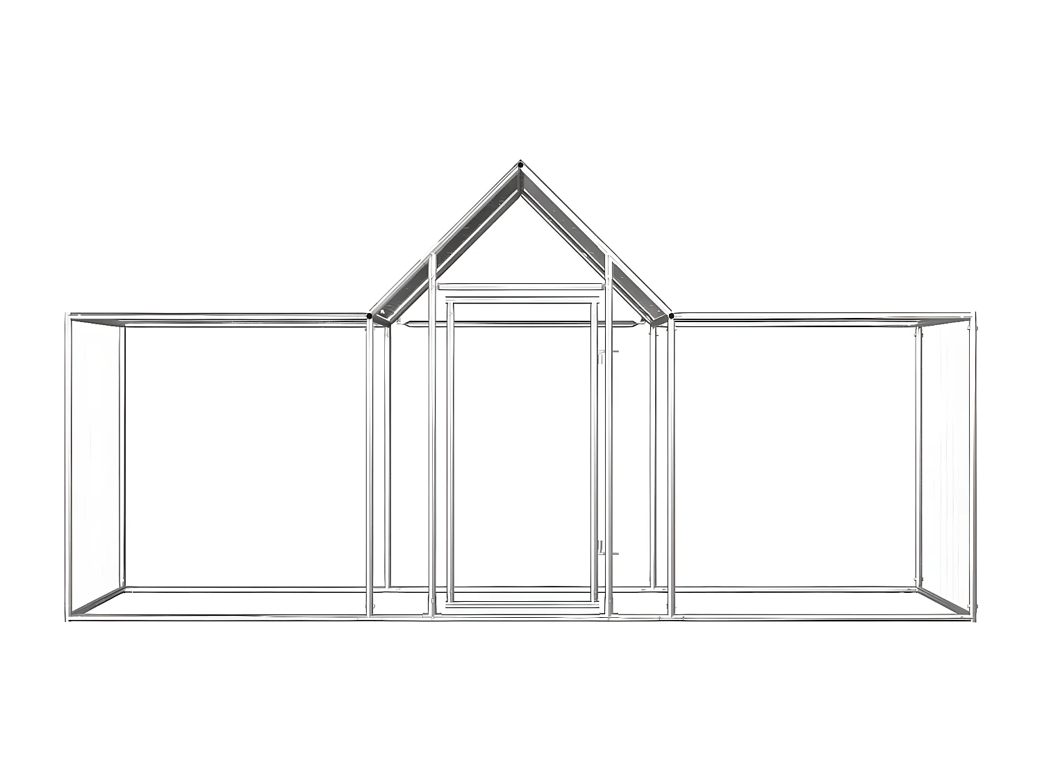 Poulailler 3 x 1 x 1,5 m Acier galvanisé RG3Q46273