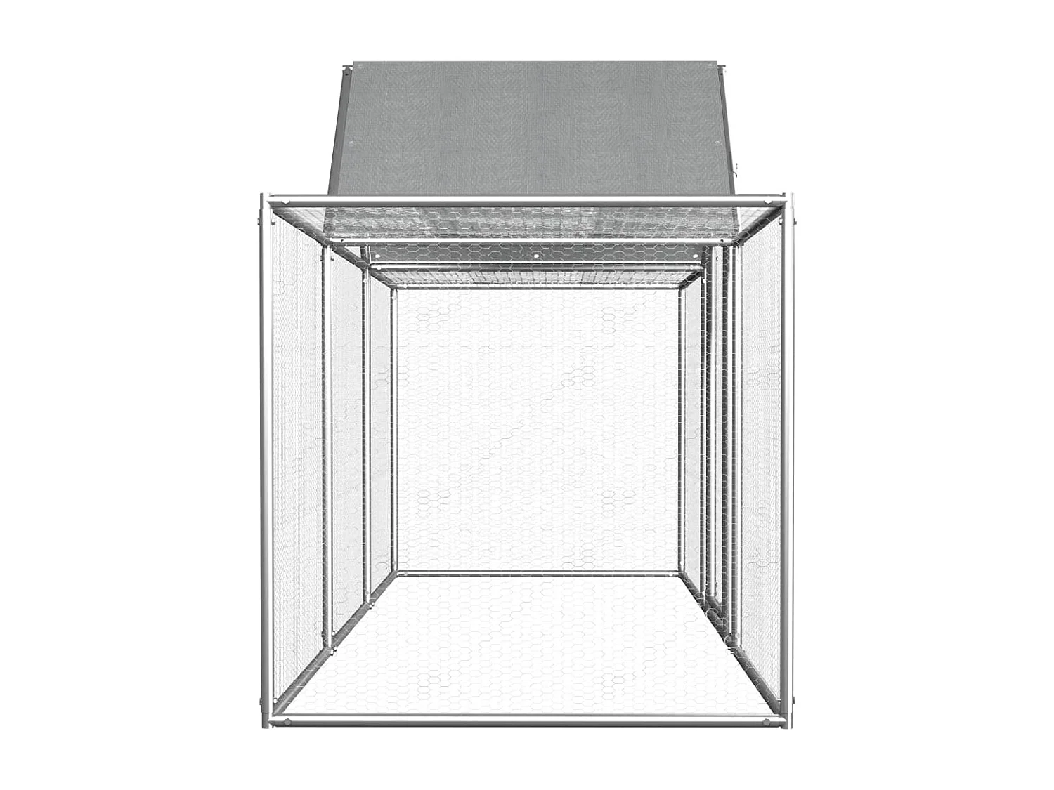 Poulailler 3 x 1 x 1,5 m Acier galvanisé RG3Q46273